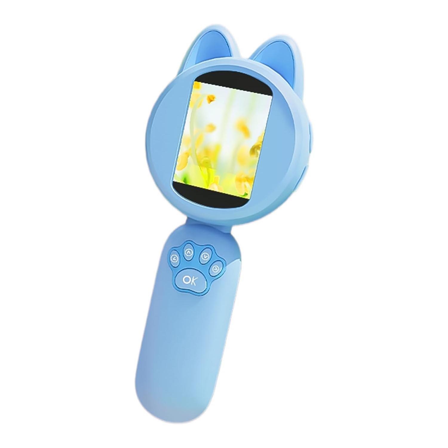 Children's portable digital microscope - 30W pixels, 2-inch HD screen, 8 LED lights, manual focus, adjustable magnification, support photo taking