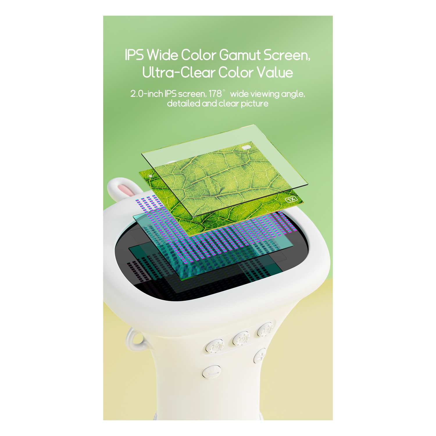 Microscope portatif HD 1000x – Écran IPS de 2&nbsp;po/gradation 8LED/observation en temps réel par ordinateur Outil d'exploration scientifique pour