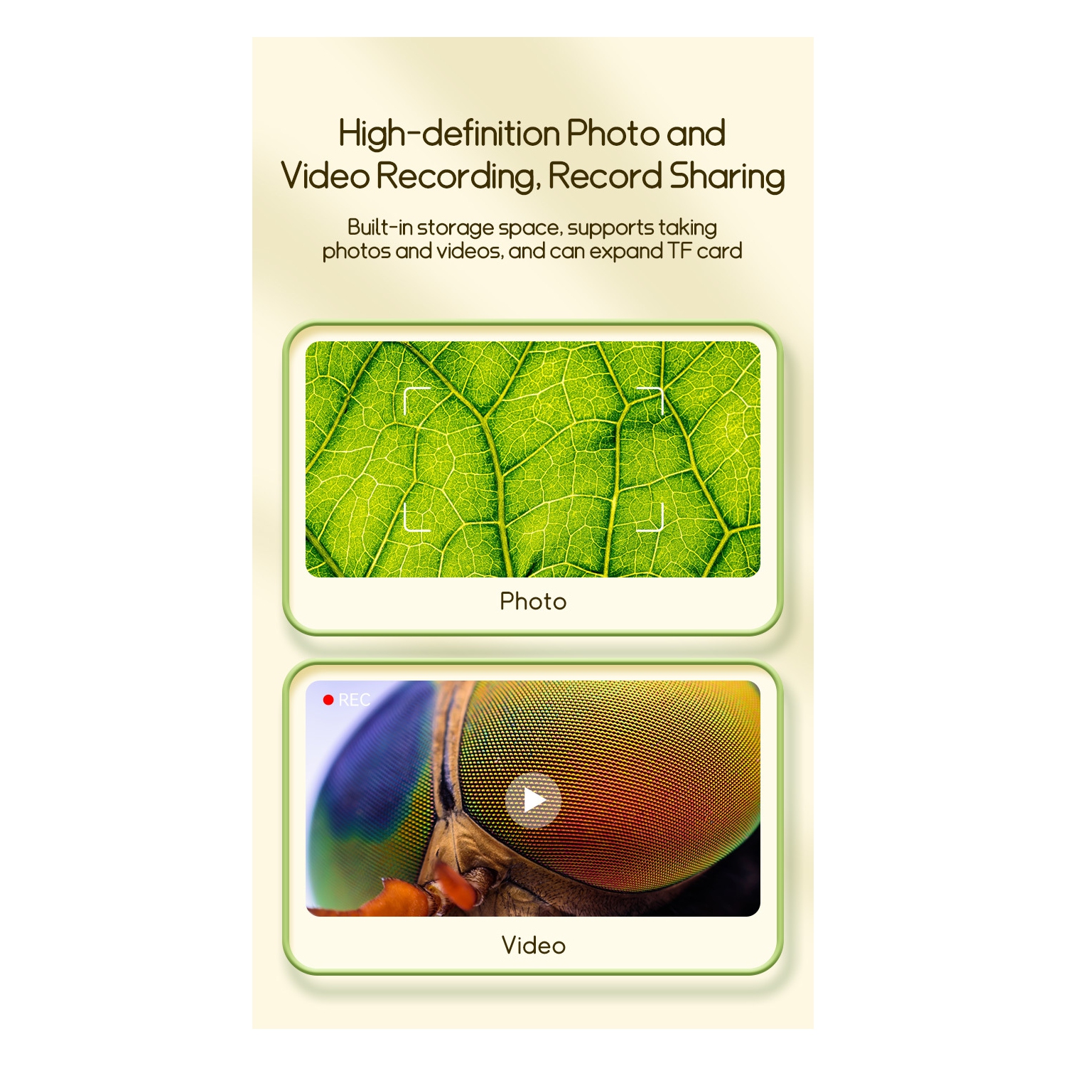 Microscope portatif HD 1000x – Écran IPS de 2&nbsp;po/gradation 8LED/observation en temps réel par ordinateur Outil d'exploration scientifique pour