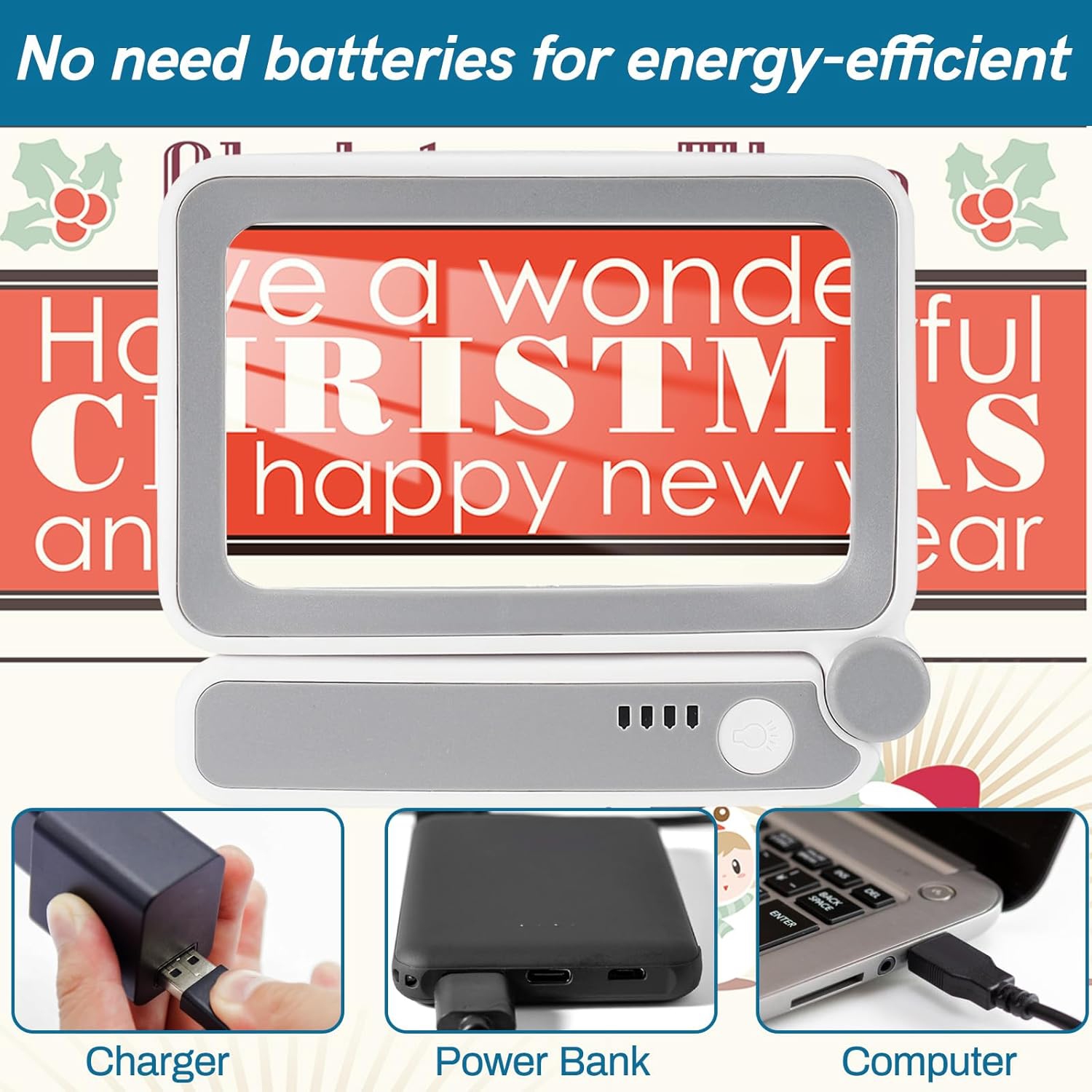 Loupe pliante de protection oculaire de LED - lentille HD 4x + 10 DEL à gradation Artefact portatif de lecture/observation Loupe HD pour personnes