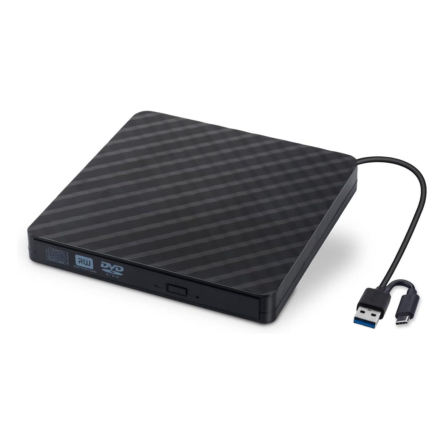 USB external DVD burner laptop external mobile optical drive portable optical disc burning drive - black
