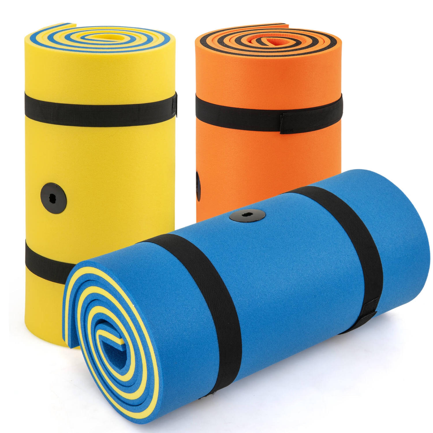 Coussin flottant en mousse à 3 couches résistant aux déchirures Island de Costway pour sports aquatiques