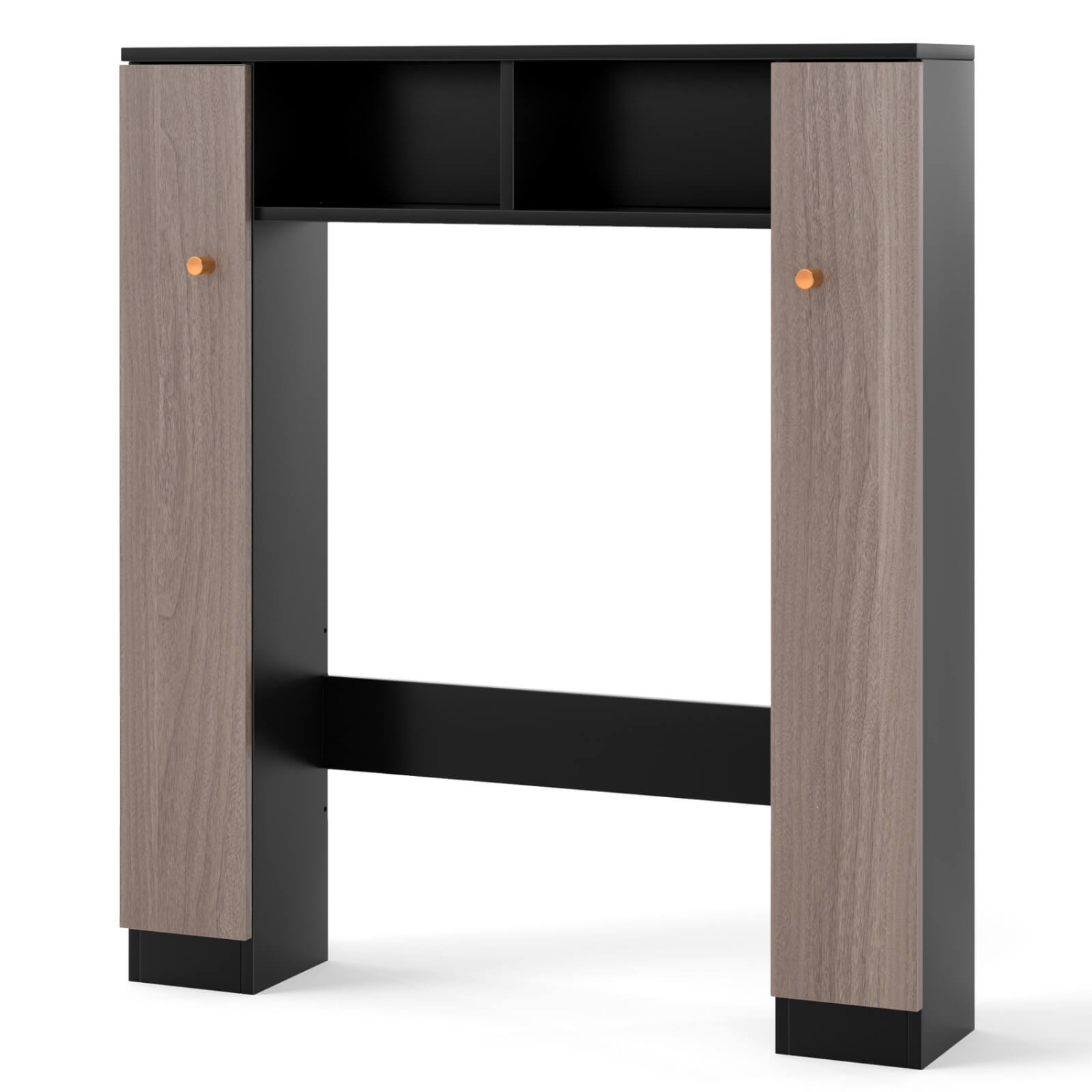 Costway Over The Toilet Storage Cabinet Double Door Bathroom Toilet Storage Organizer