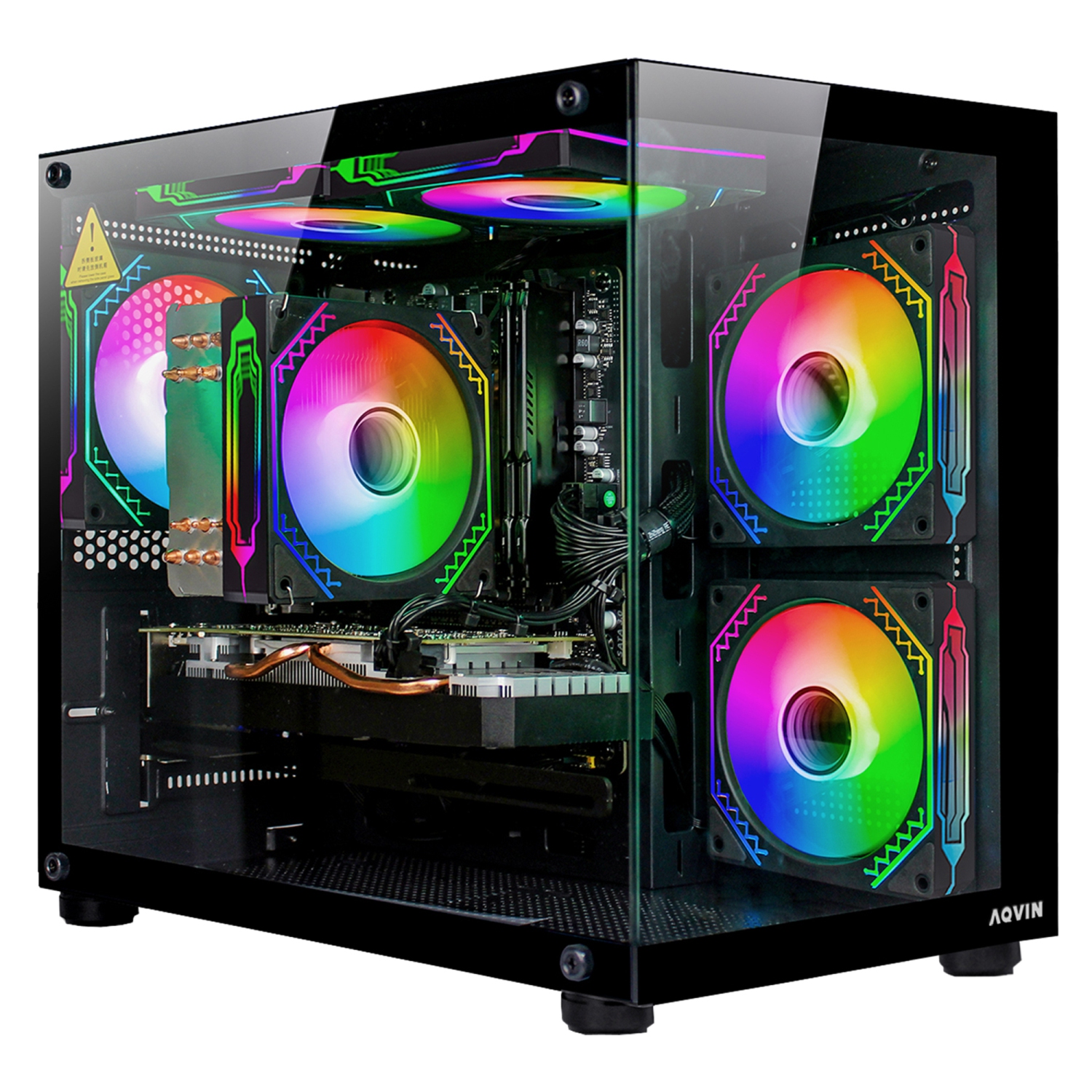 Gaming Desktop PC - RGB ~ Intel Core i7 processor ~ 16GB DDR4 RAM ~ 1TB NVMe SSD ~ GeForce RTX 3050 6GB ~ Windows 11 ~ AQVIN-NEON Only at Best Buy