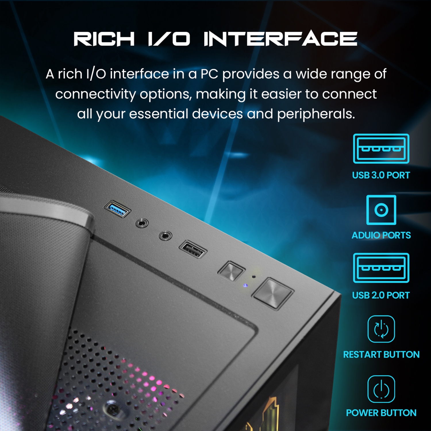 Gaming Desktop PC - RGB ~ Intel Core i7 processor ~ 16GB DDR4 RAM ~ 1TB NVMe SSD ~ GeForce RTX 3050 6GB ~ Windows 11 ~ AQVIN-NEON Only at Best Buy