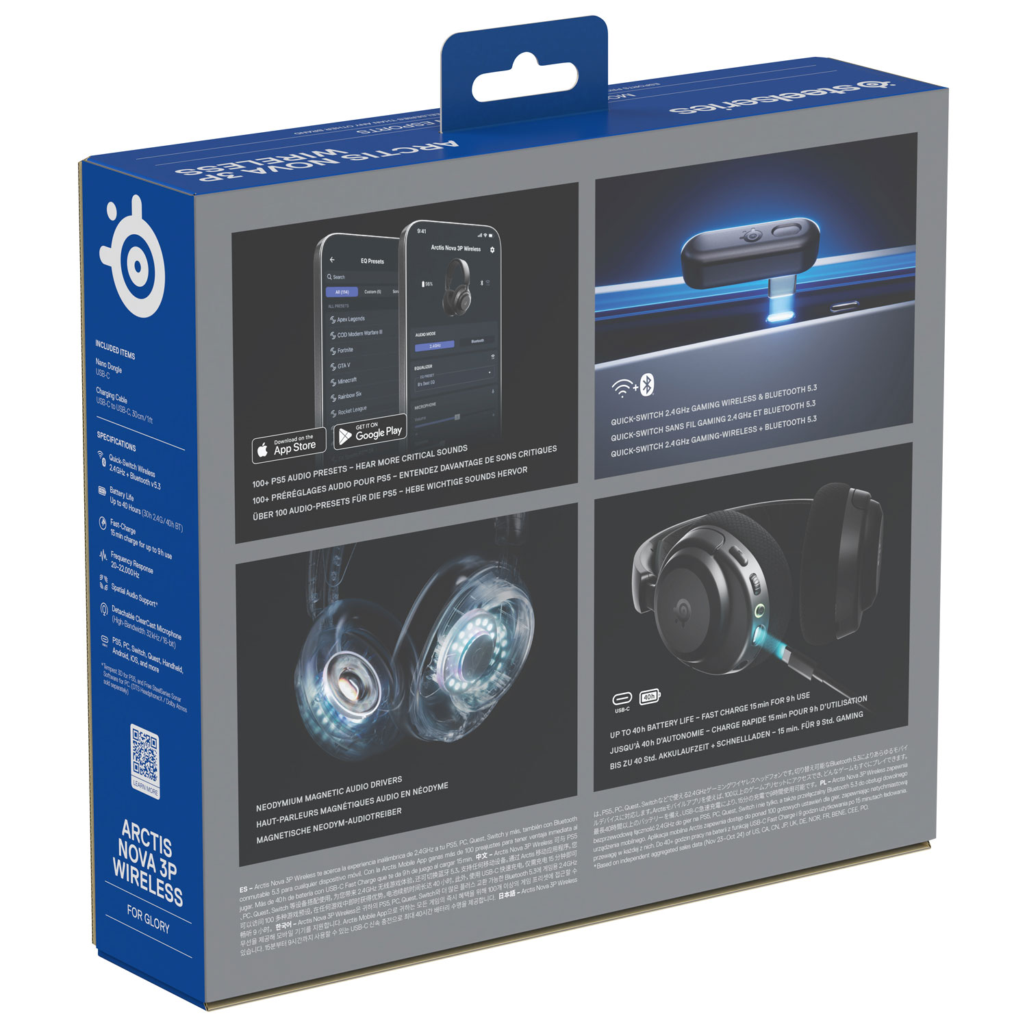 Steelseries Arctis Nova 3P Wireless Gaming Headset for PlayStation - Black