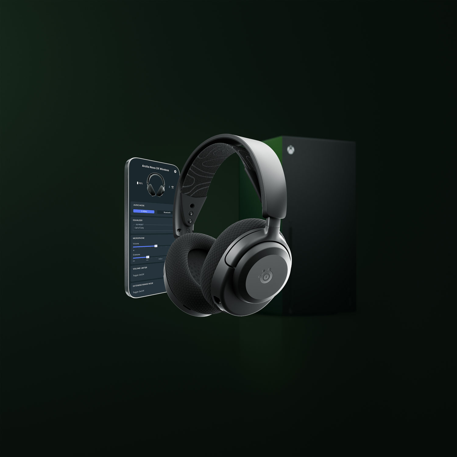 Casque de jeu sans fil Arctis Nova 3X de SteelSeries pour Xbox - Noir