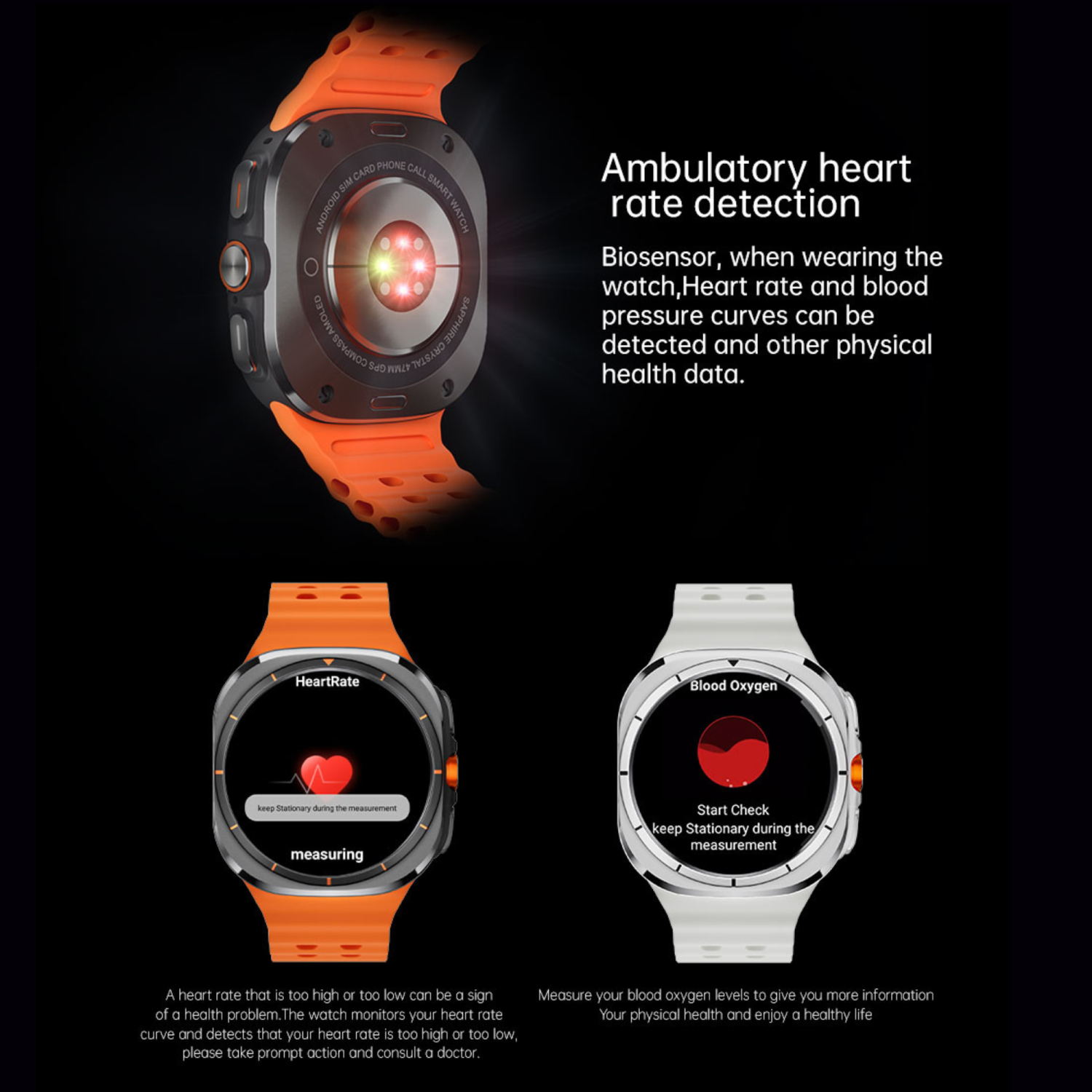 TUTT U8 Ultra 4G Android Smartwatch | AMOLED | GPS | Health & Connectivity Tools | 3GB+32GB | 180 Rotating Camera