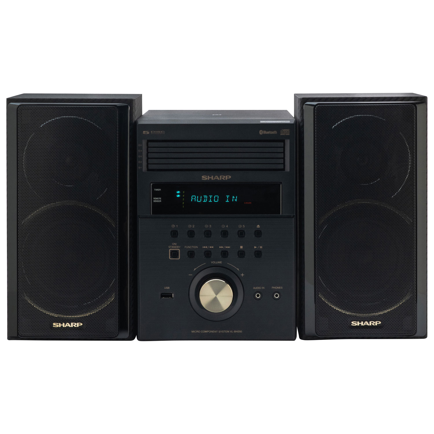 Sharp XL- BH250GL 5-Disc Bluetooth Micro System