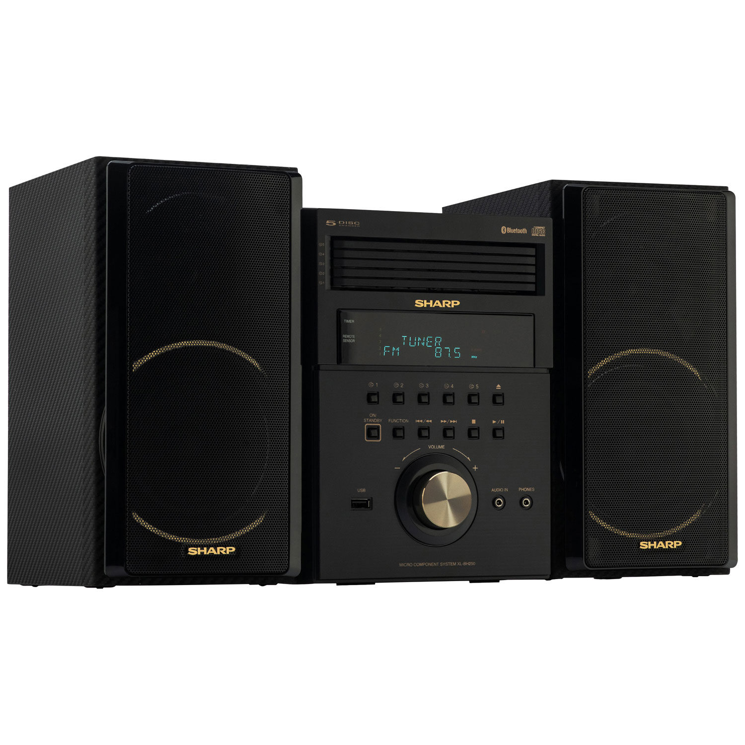 Sharp XL- BH250GL 5-Disc Bluetooth Micro System