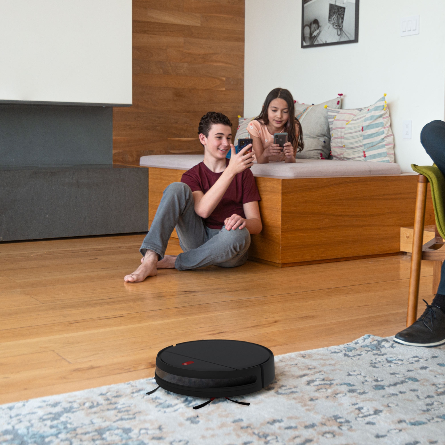 bObsweep Charlotte Robotic Vacuum Cleaner, Charcoal - ENG