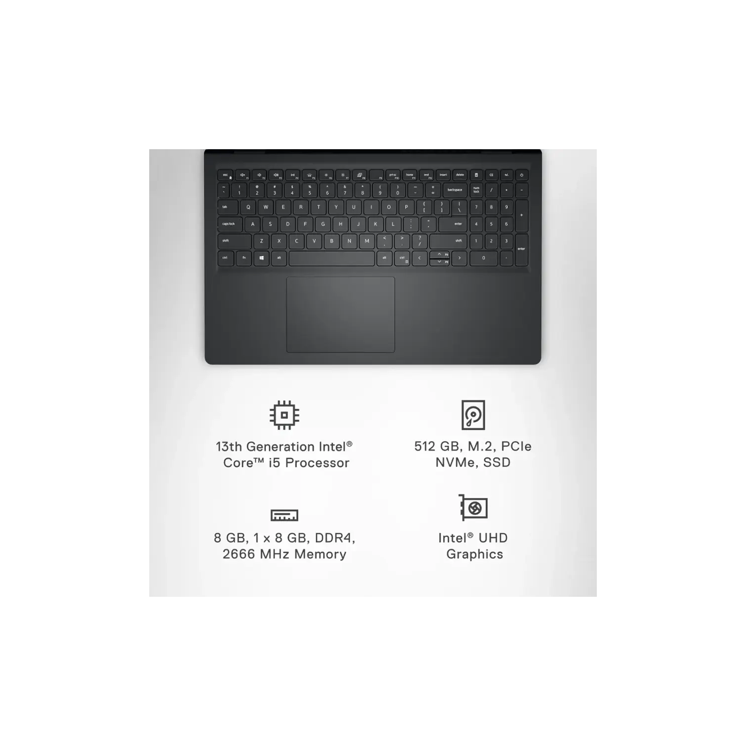 Dell - Inspiron 15.6" FHD 1920 x 1080, Touch Screen Laptop, Copilot AI, 10-core Intel Core i5-1334U 8GB RAM 512GB SSD, Wi-Fi 6, Bluetooth, Windows 11