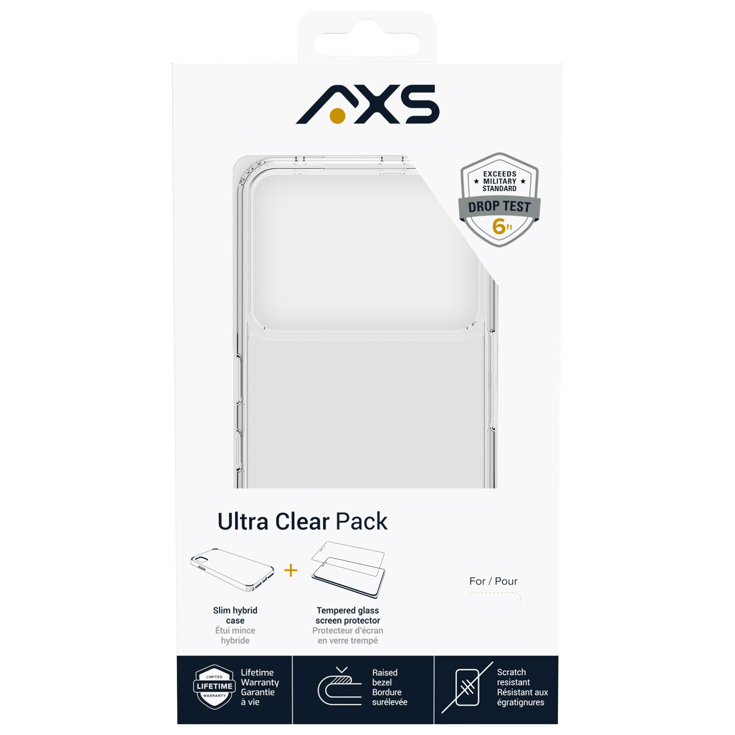 AXS Ultra Clear Gel Fitted Soft Shell Case with Glass Screen Protector for Nothing Phone - Clear