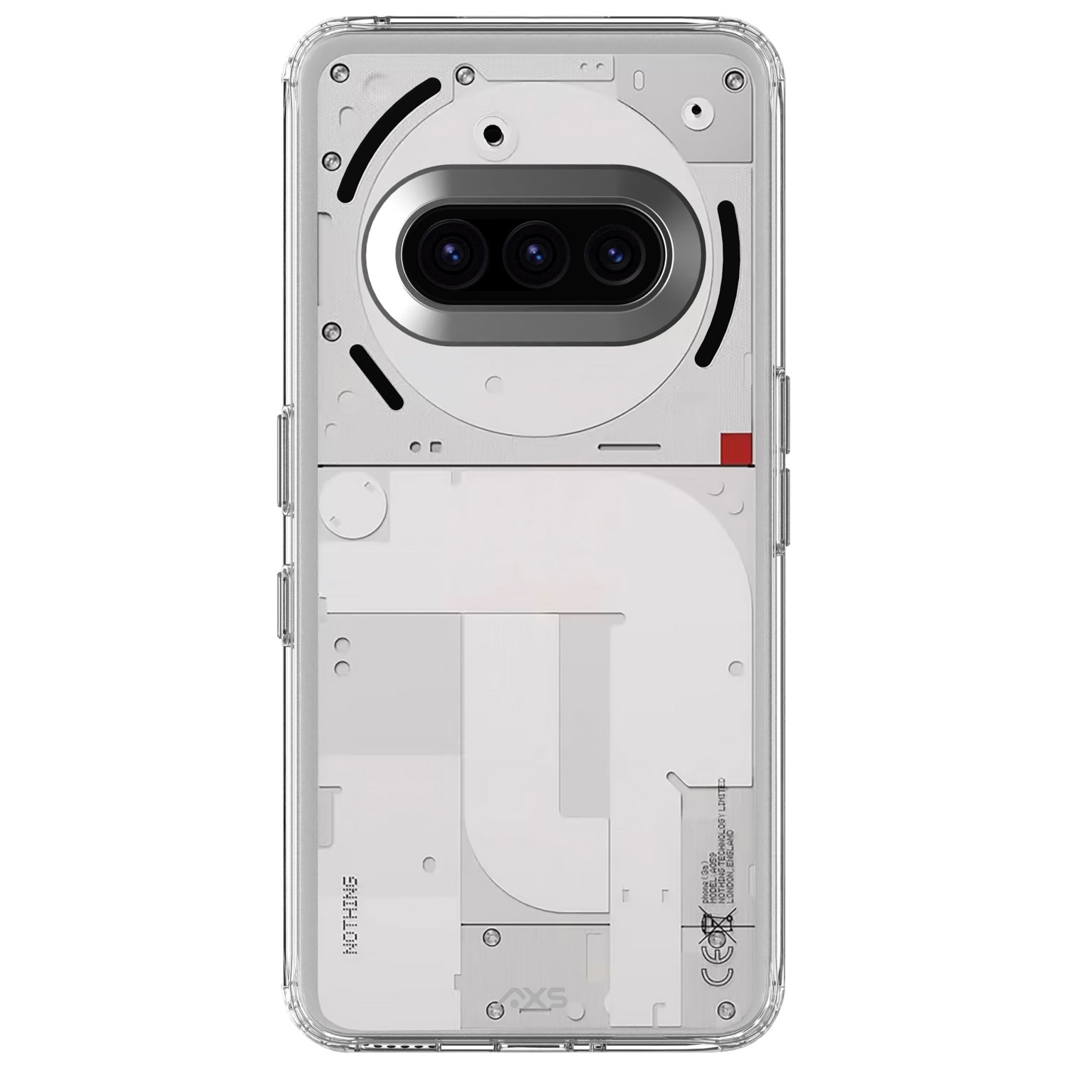 Étui souple ajusté en gel Ultra Clear d'AXS avec protecteur d'écran en verre pour téléphone Phone de Nothing - Transparent