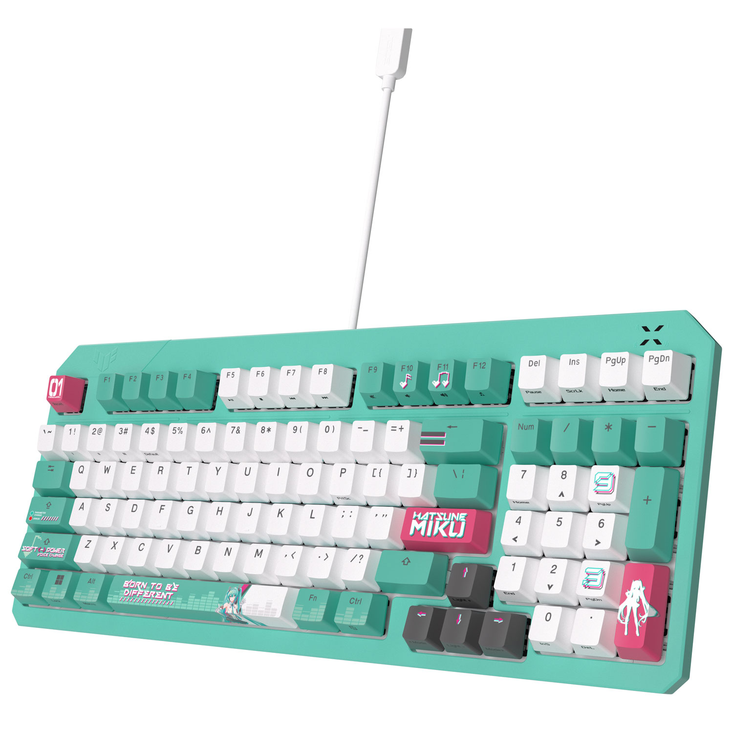 ASUS TUF Gaming K3 Gen II Optical-Mechanical RGB Compact Gaming Keyboard - Hatsune Miku Edition