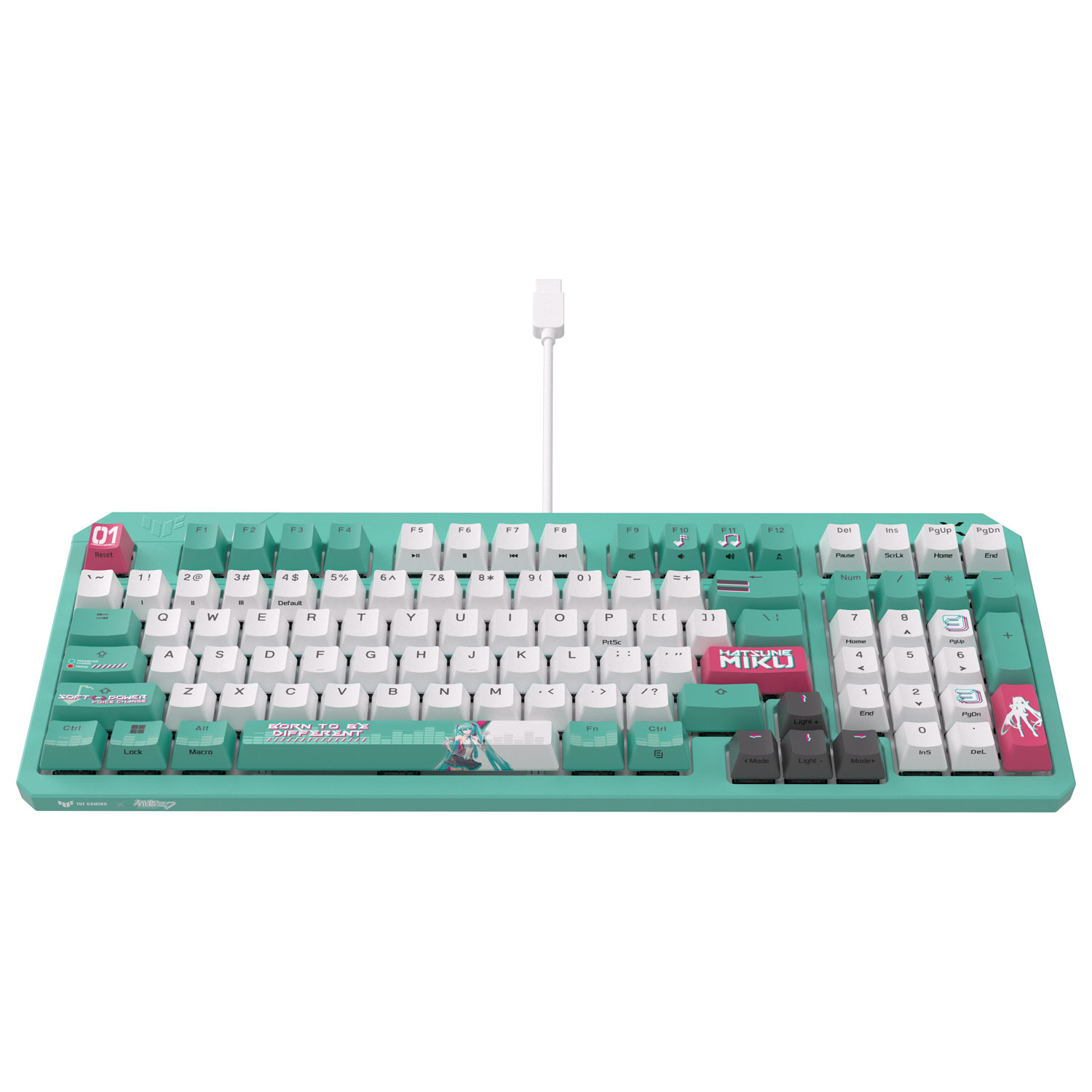ASUS TUF Gaming K3 Gen II Optical-Mechanical RGB Compact Gaming Keyboard - Hatsune Miku Edition