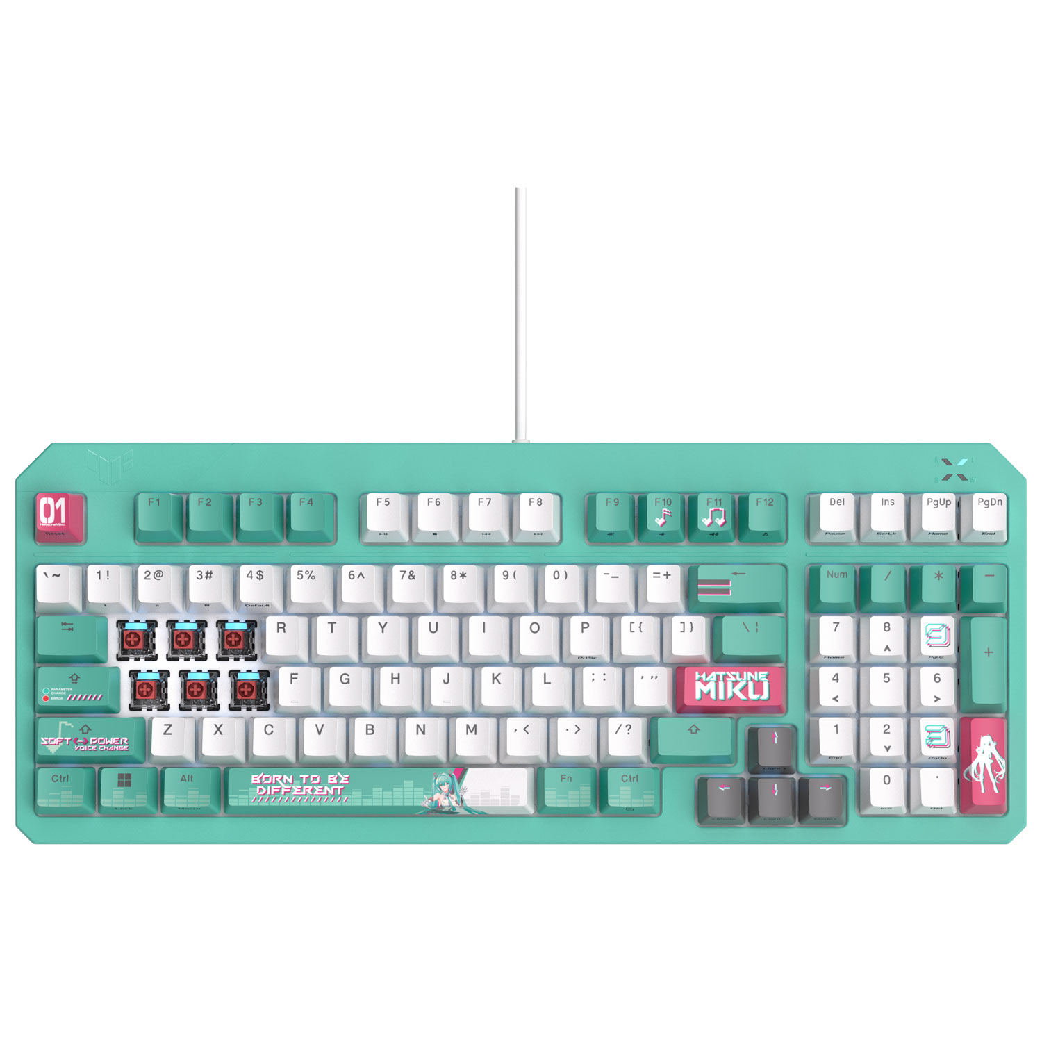 ASUS TUF Gaming K3 Gen II Optical-Mechanical RGB Compact Gaming Keyboard - Hatsune Miku Edition
