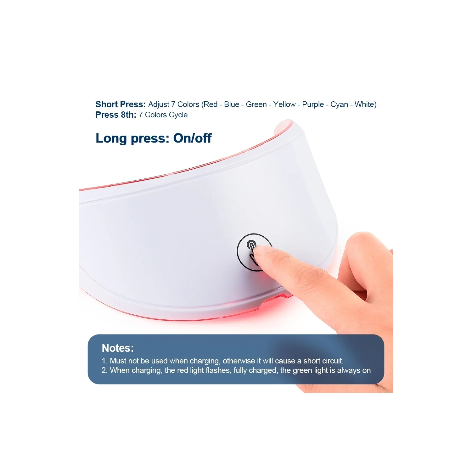 Neck LED Mask 7 Colors Photon Anti-Wrinkle Skin Brightening Neck Beauty Mask Skin Tightening Neck Wrinkle Remover Skin Care