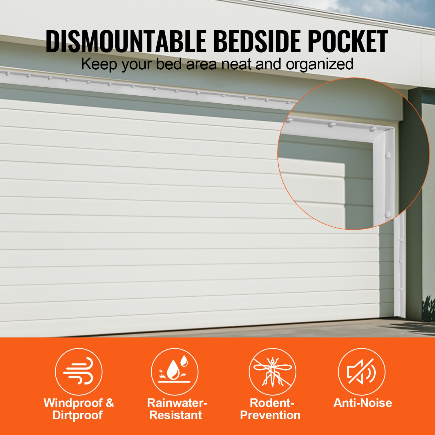 VEVOR 34 FT Garage Door Seal Top and Sides Seal Strip, Universal Weather Stripping Replacement Soft and Hard Composite, Weatherproofing Garage Door