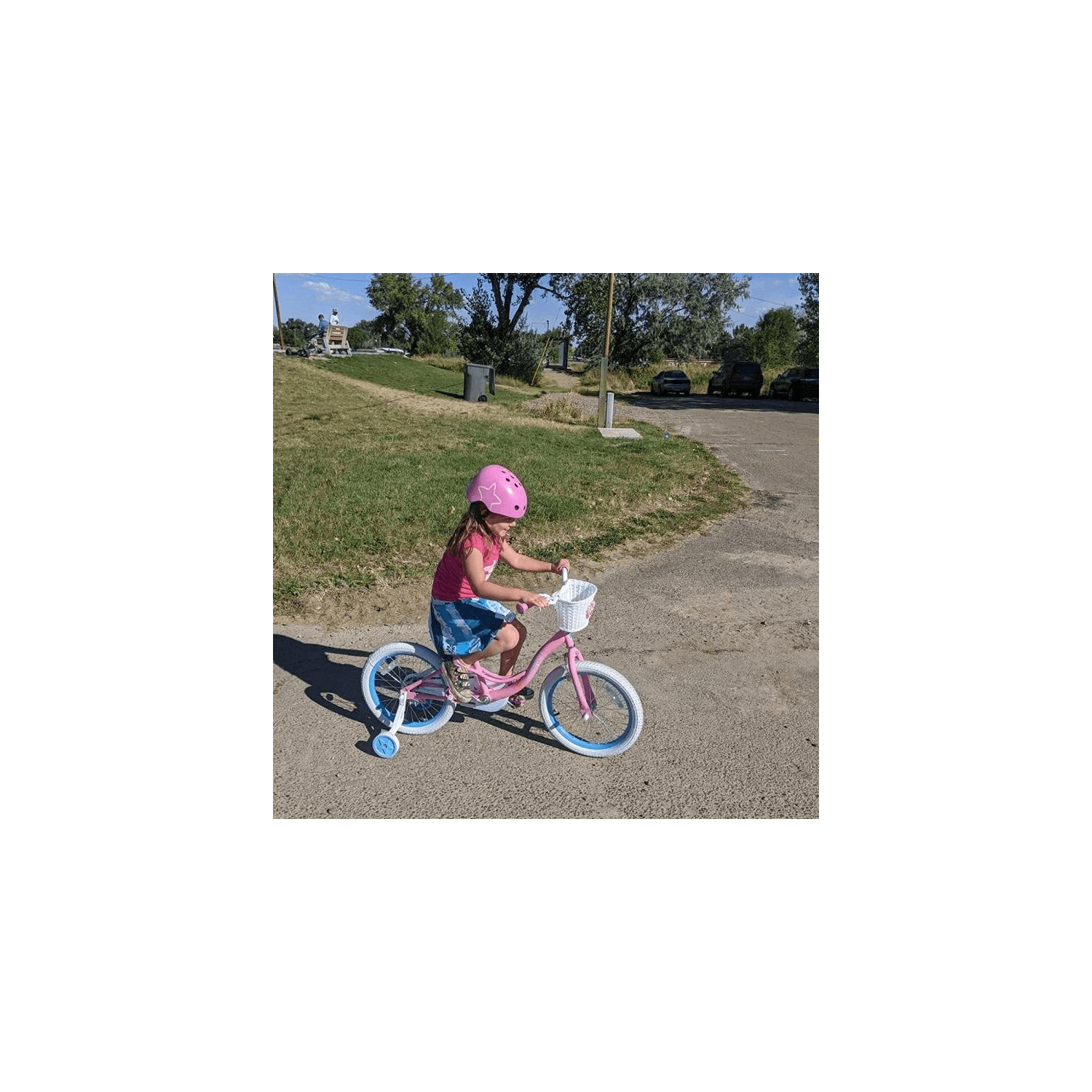 Vélo pour enfants JOYSTAR Fairy de 14 po pour filles de 3 4 5 à 7 ans, vélo pour tout-petit avec roues stabilisatrices et frein à main pour