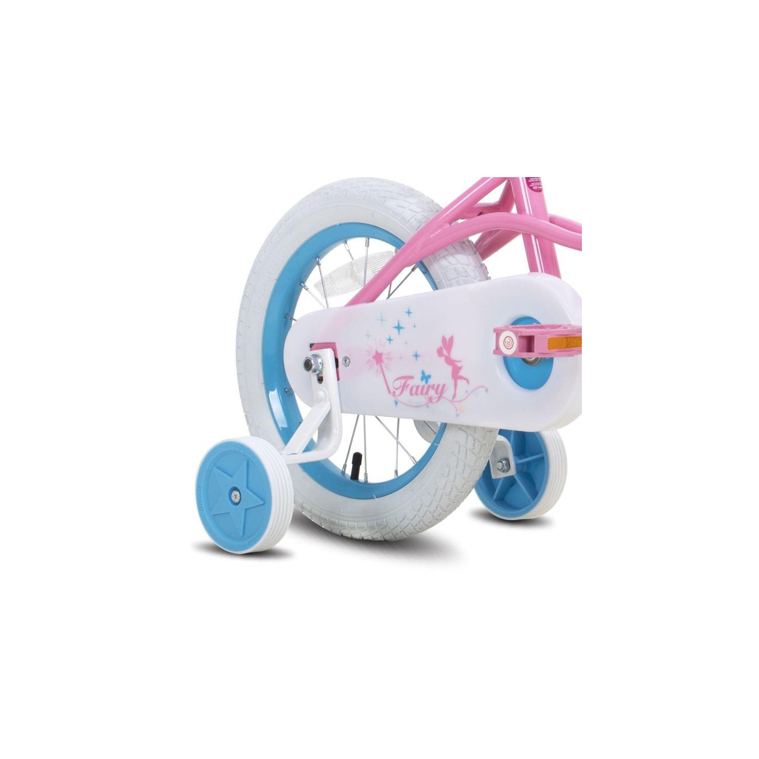 Vélo Fée de JOYSTAR pour filles de 18&nbsp;po pour enfants de 5-8 ans Vélo pour filles de 5 6 7 8 9 ans Vélo avec panier et roues d'entraînement