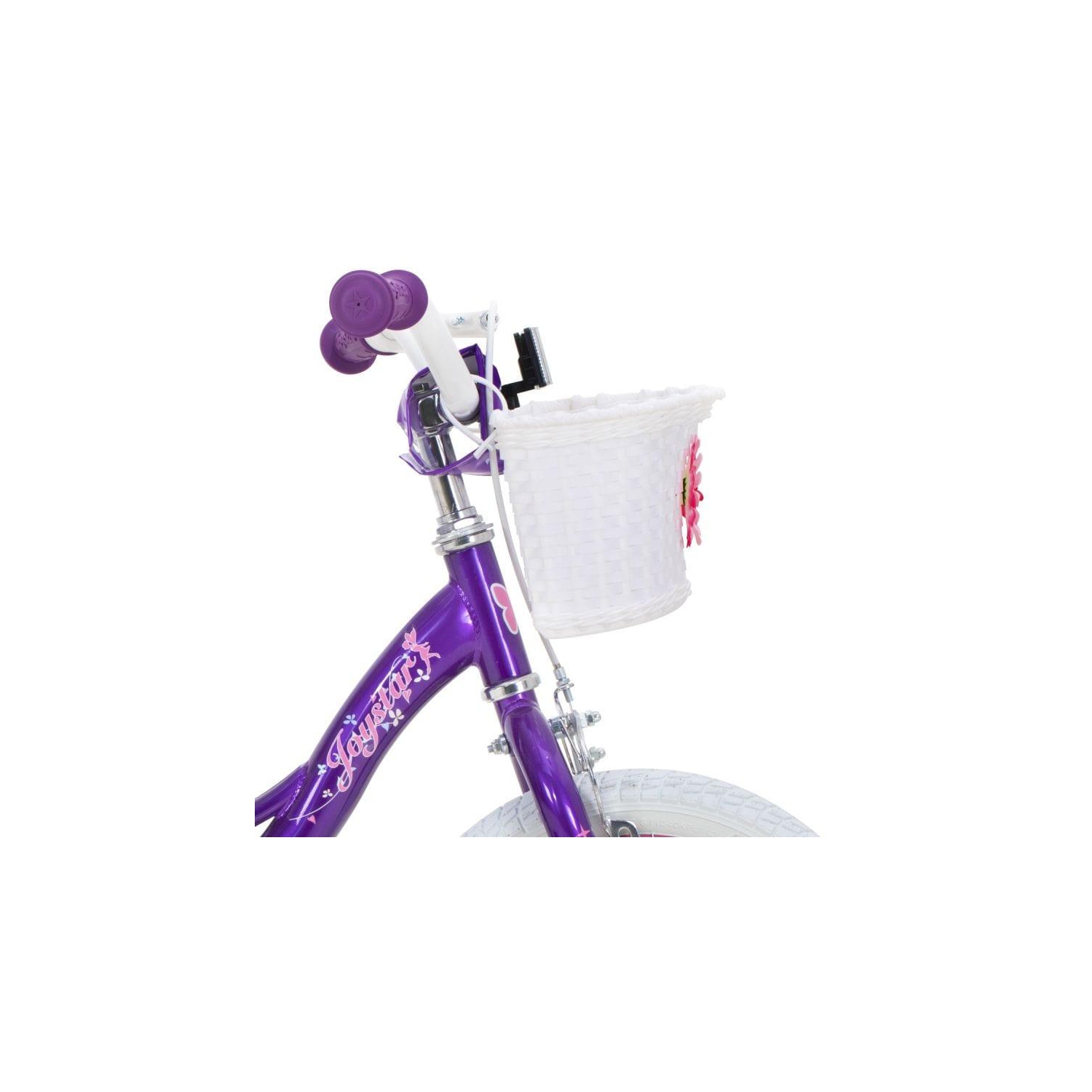 Vélo pour enfants JOYSTAR Fairy de 14&nbsp;po pour filles de 3 4 5 à 7 ans, vélo pour tout-petit avec roues stabilisatrices et frein à main pour