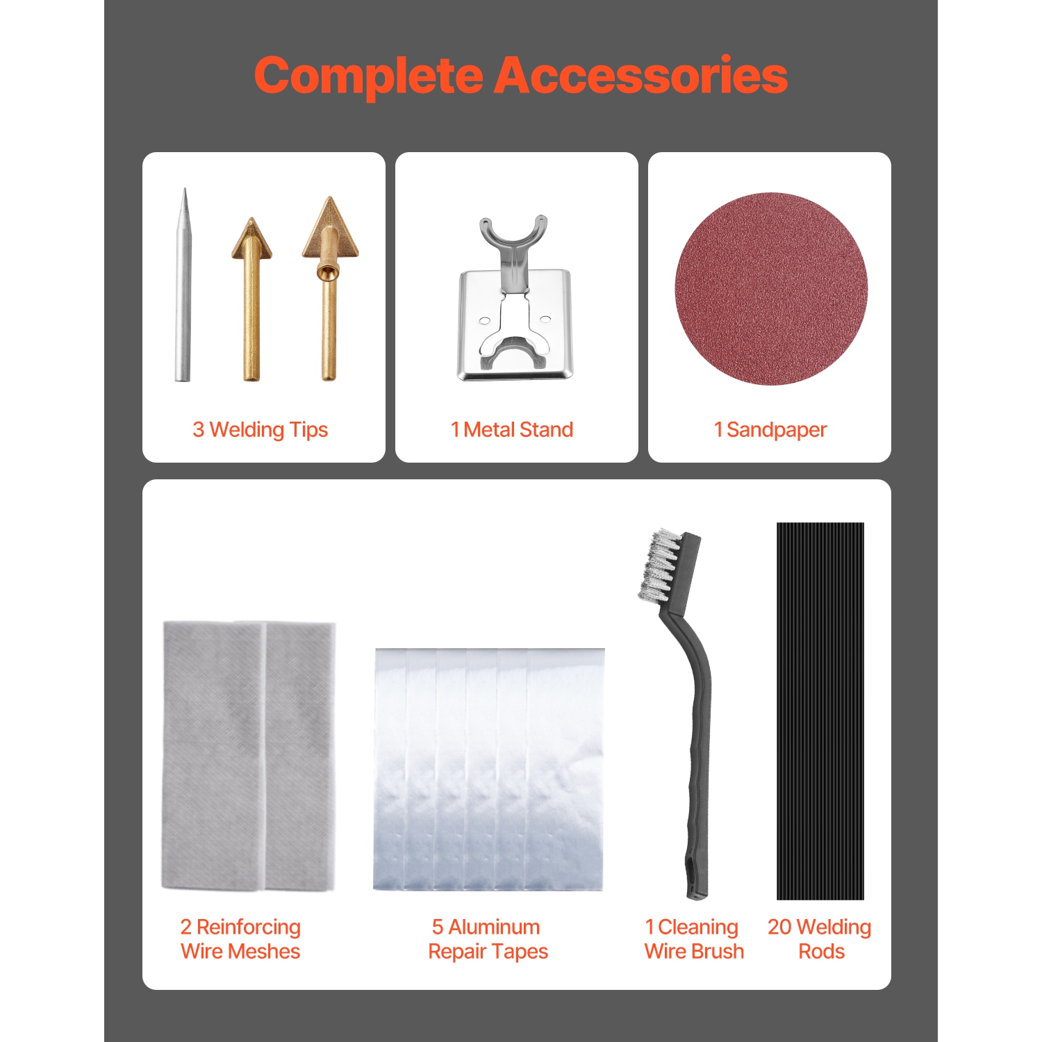 VEVOR 60W/100W Plastic Welder Kit,Dual-Power Welding Soldering Iron with 3 Welding Tips and 20 Welding Rods,Professional Repair Welding Tool for Car