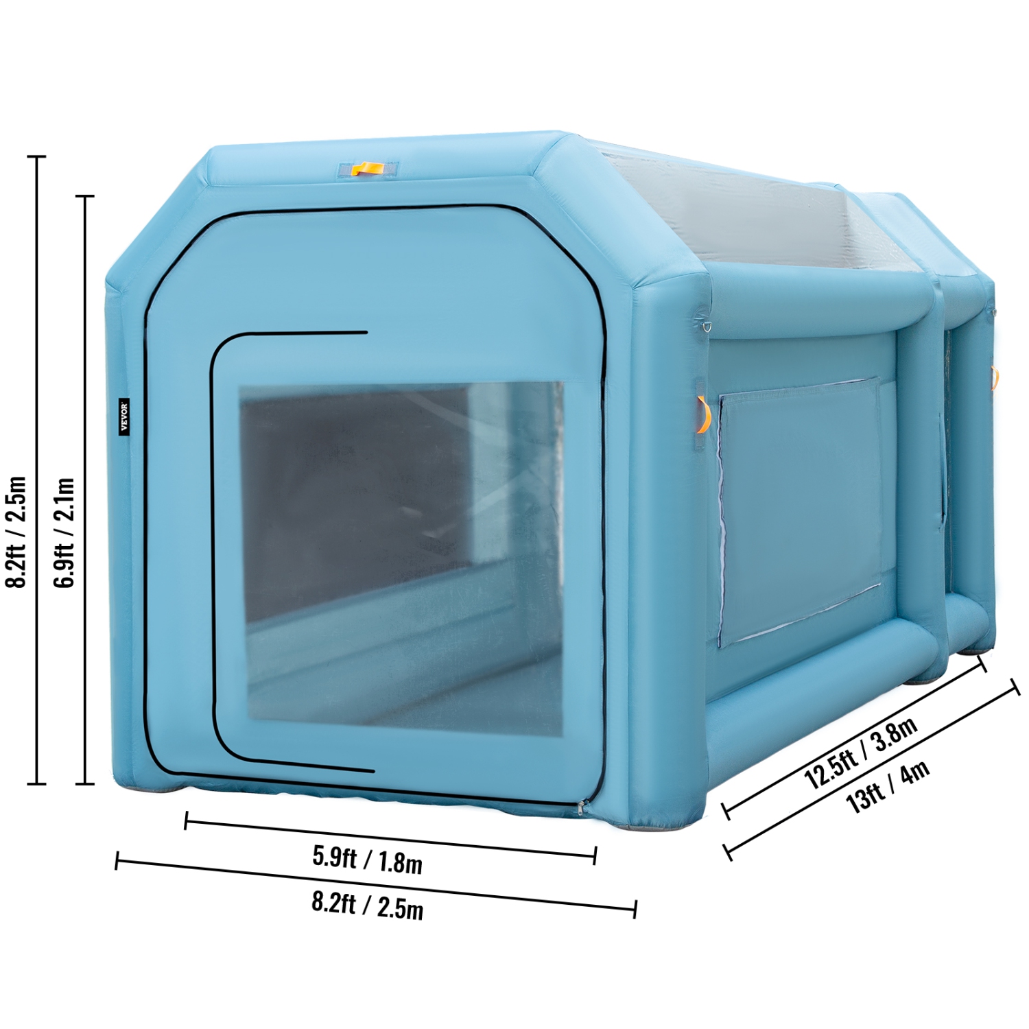 VEVOR 13 x 8 x 8ft Portable Inflatable Spray Booth, Car Paint Tent with Air Filter System & 2 Blowers, Upgraded Blow Up Spray Booth Tent, Auto Paint