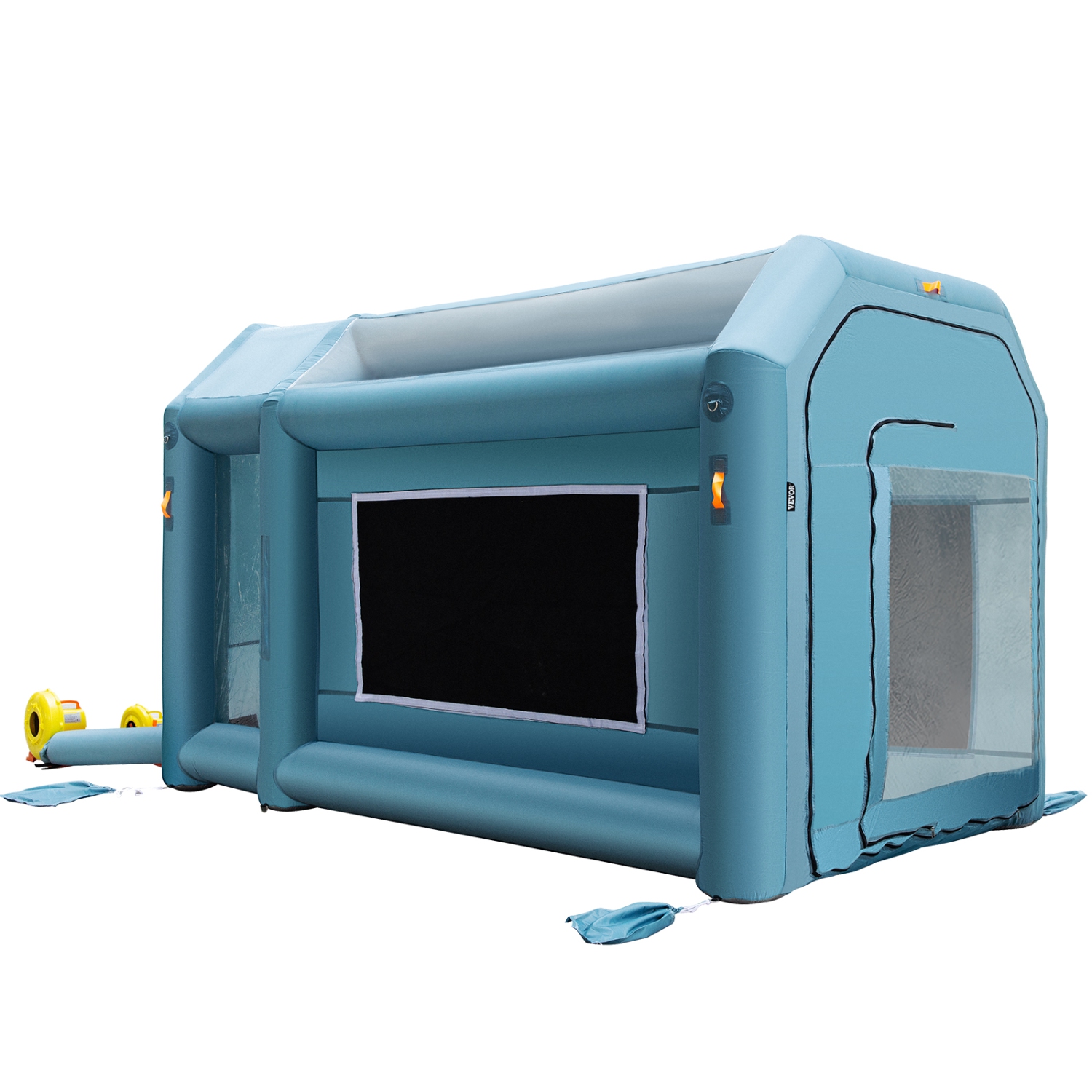 VEVOR 13 x 8 x 8ft Portable Inflatable Spray Booth, Car Paint Tent with Air Filter System & 2 Blowers, Upgraded Blow Up Spray Booth Tent, Auto Paint