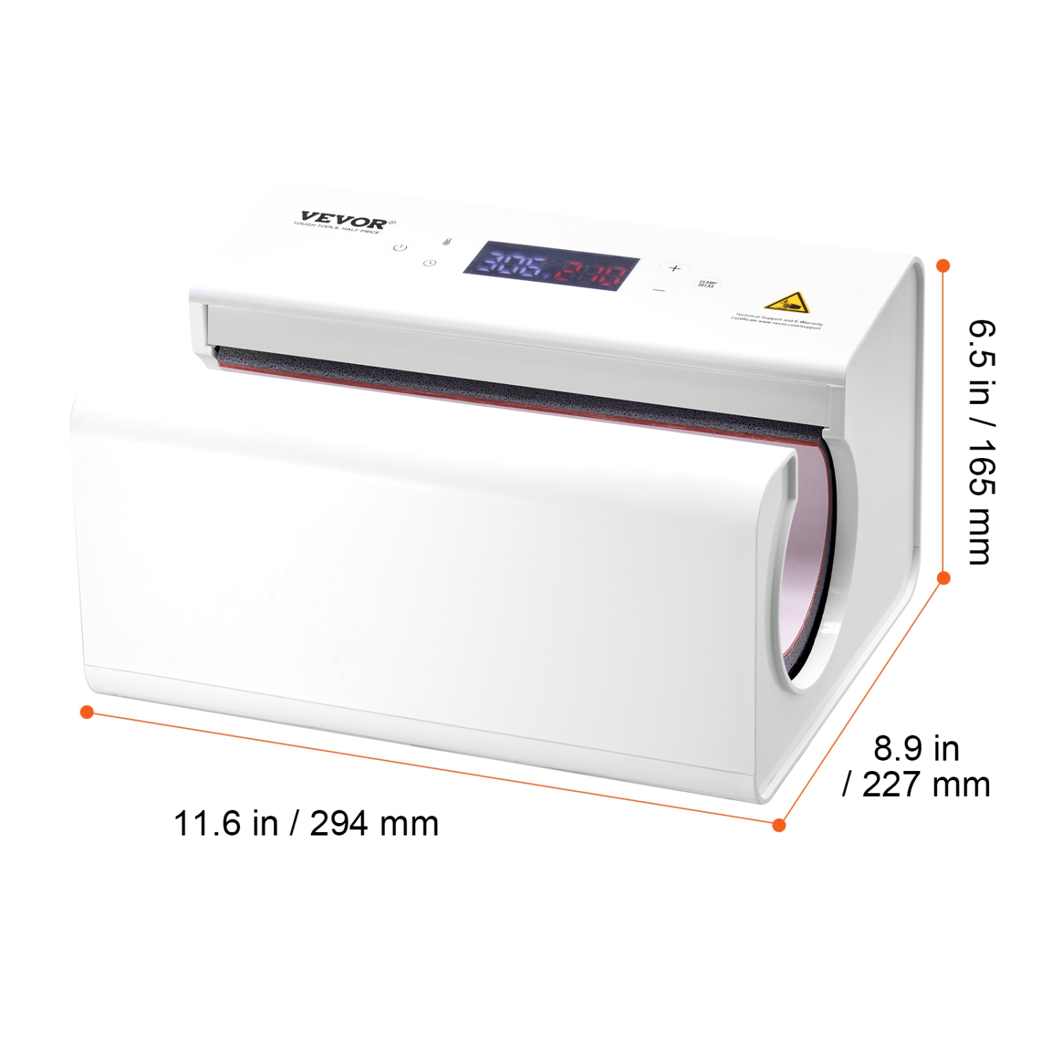 VEVOR 11-30oz Auto Tumbler Heat Press Machine, Mug Heat Press Sublimation Tumblers, Heat Up Fast and Even, Tumbler Press with Tape and Glove, Temp