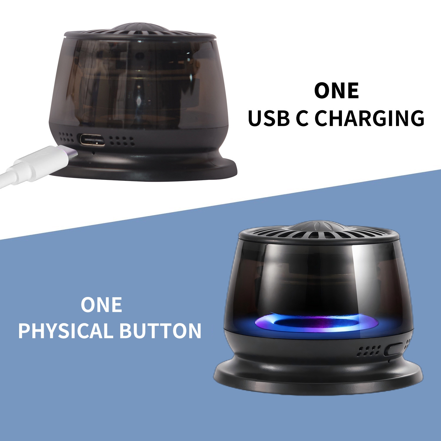 Mini haut-parleur magnétique Bluetooth sans fil, qualité sonore HD, conception portative. Lampe de voiture extérieure magnétique portative LED, série