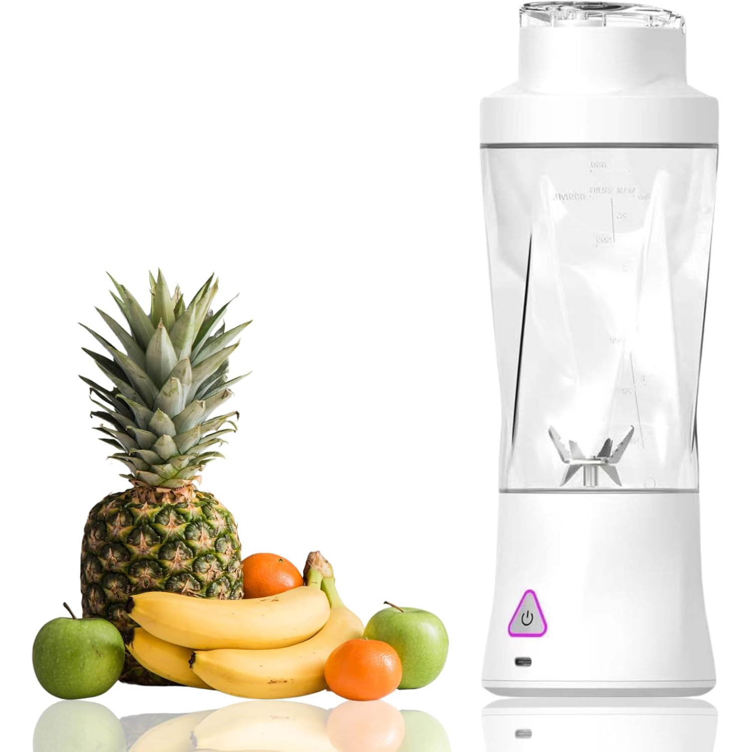 Portable Electric Juicer Cup Kitchen Juicer USB Portable Juicer, USB Rechargeable Smoothie Maker, 6000 mAh Battery, 700 ml/24 oz Capacity,