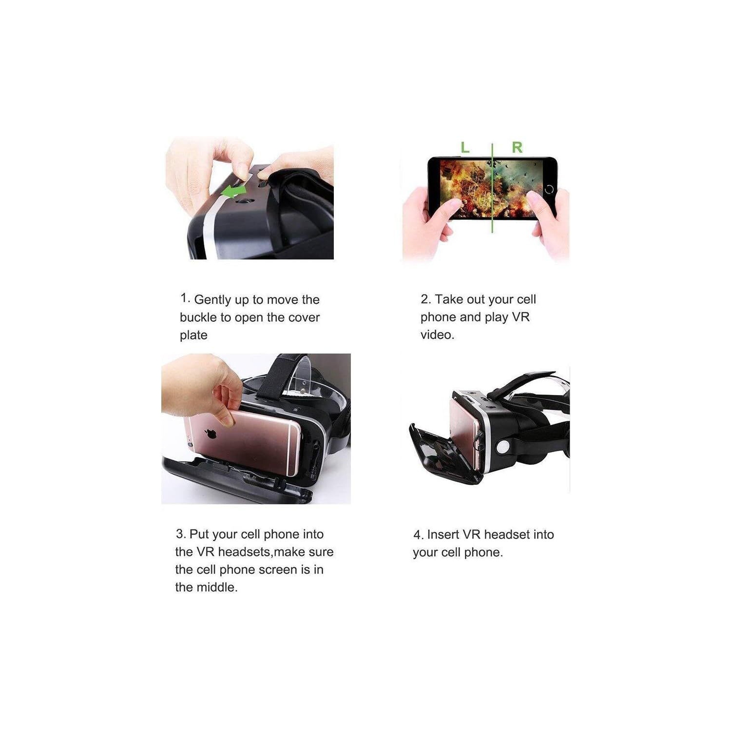 Lunettes VR Qianhuan sixième génération 3D réalité virtuelle G04E/A VR console de jeu mobile tête manette de jeu 3D VR lunettes pour la télévision,