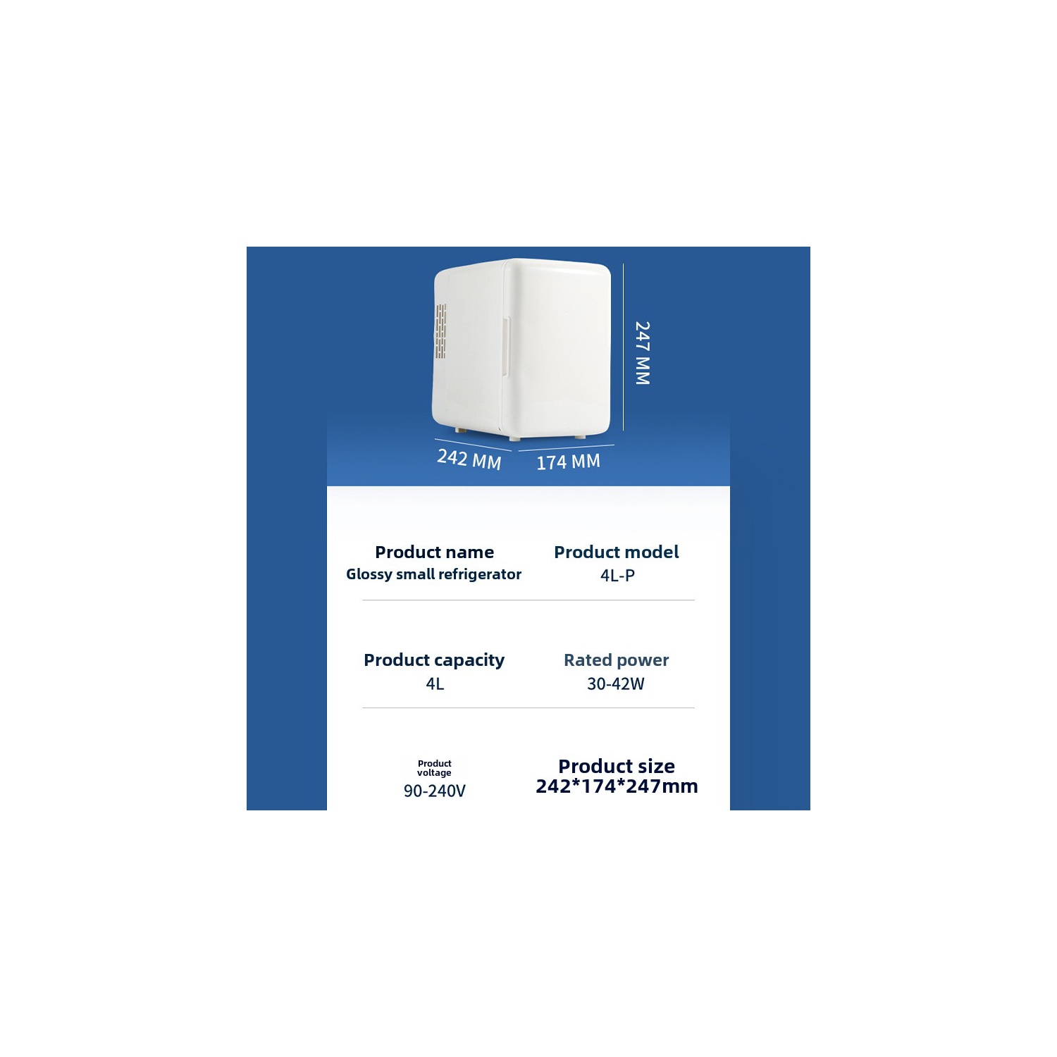 Réfrigérateur de voiture mini USB cosmétique beauté petit réfrigérateur, réfrigérateur double usage 4&nbsp;L pour voiture et maison, réfrigérateur de