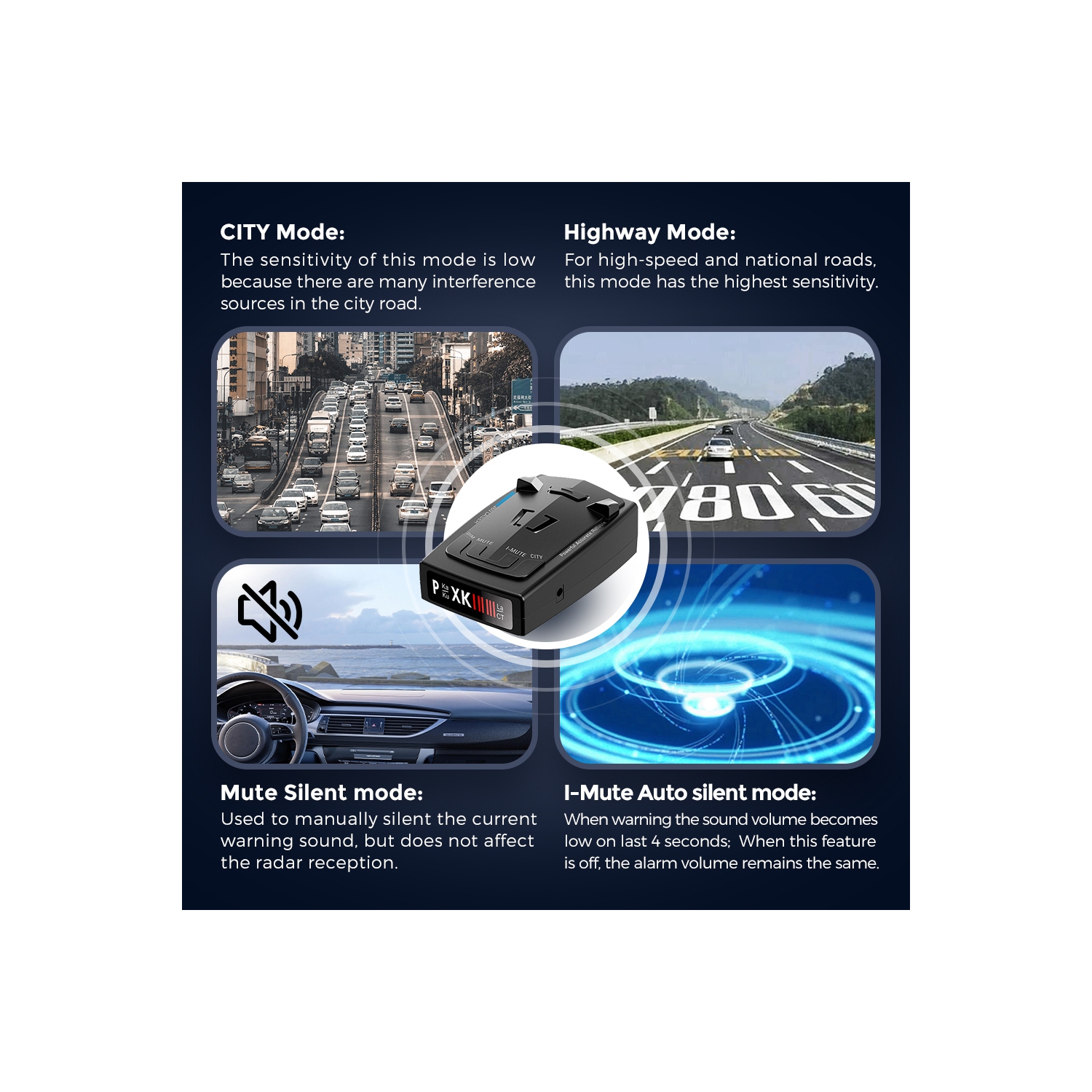 Electronic dog mobile speed radar detector, RAD2000 vehicle-mounted laser radar warning Radar, speed alarm