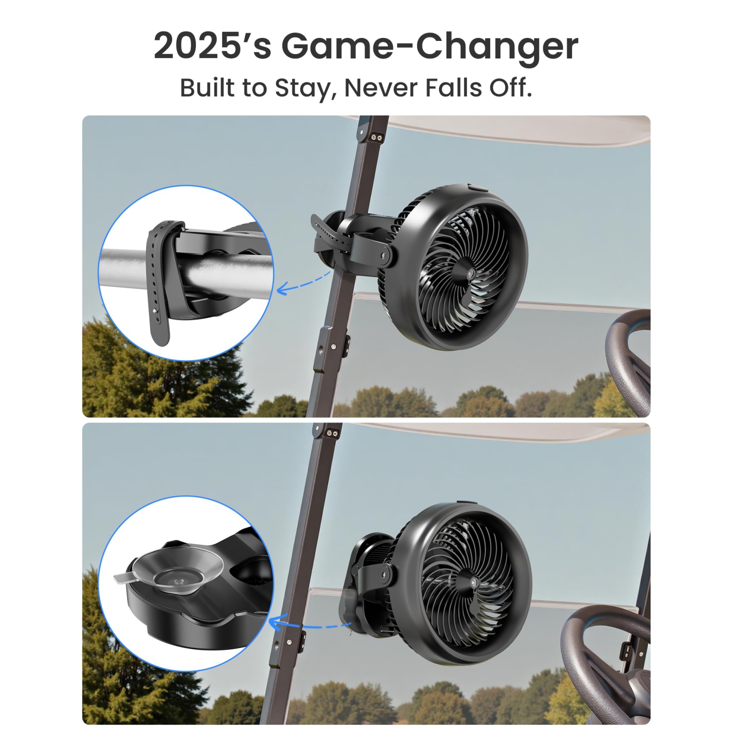 Portable 10 Inch Mist Fan, Desktop Clip-On Fan, 3 Speeds, 200ml Water Tank, for Home Office, Travel, Camping