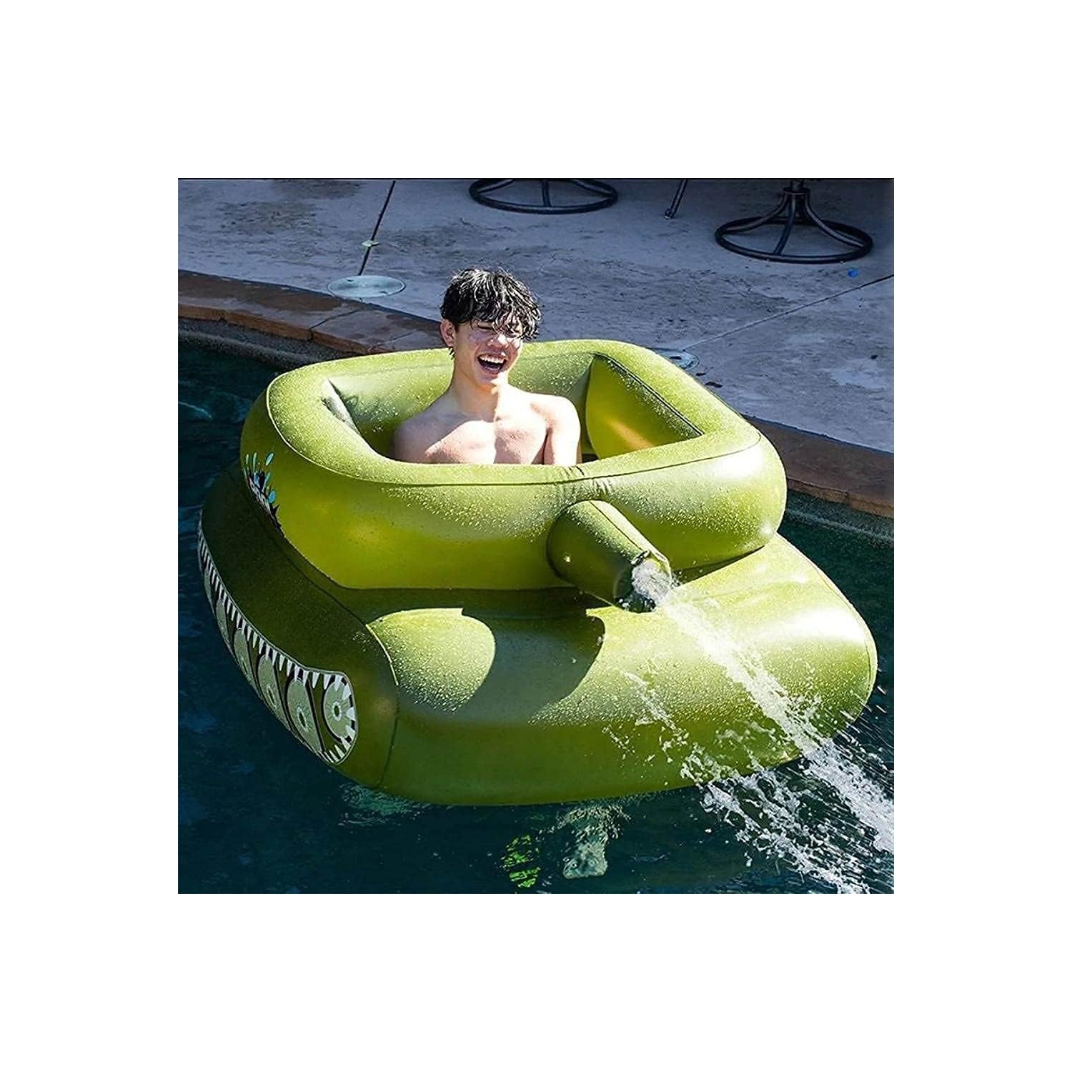 Inflatable water tank swimming pool float water spray swimming ring inflatable toy with jet ring super large outdoor water toy suitable for adult