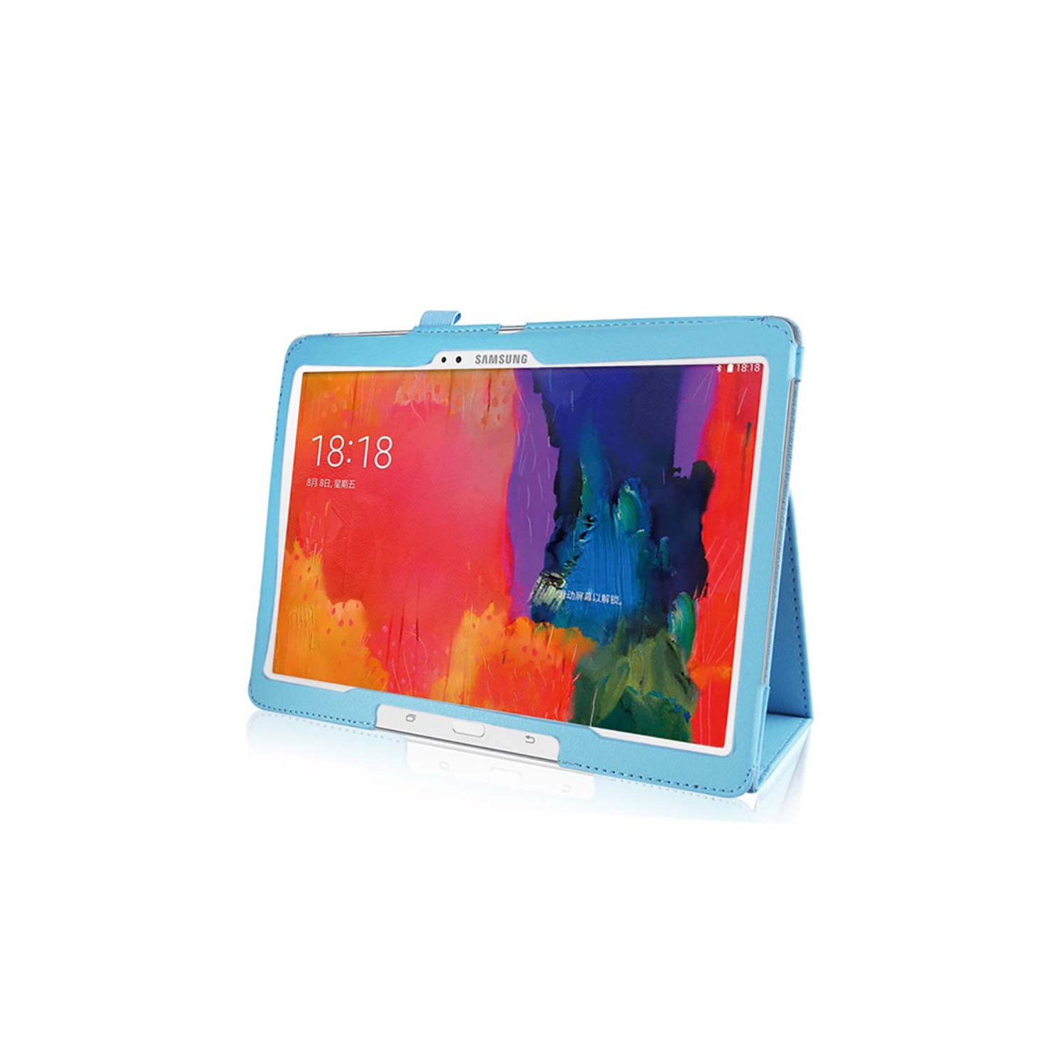 For Samsung Tab S 10.5 tablet leather case Tabs SM-T800 T805C protective case - blue