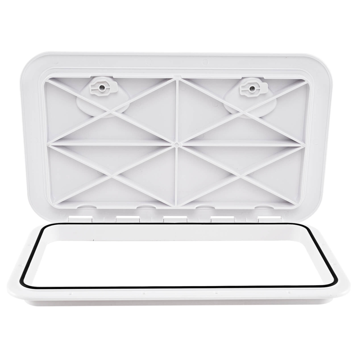 Trappe d'accès pour terrasse nautique de 24 x 14&nbsp;po de Costway avec couvercle à 180° et surface antidérapante