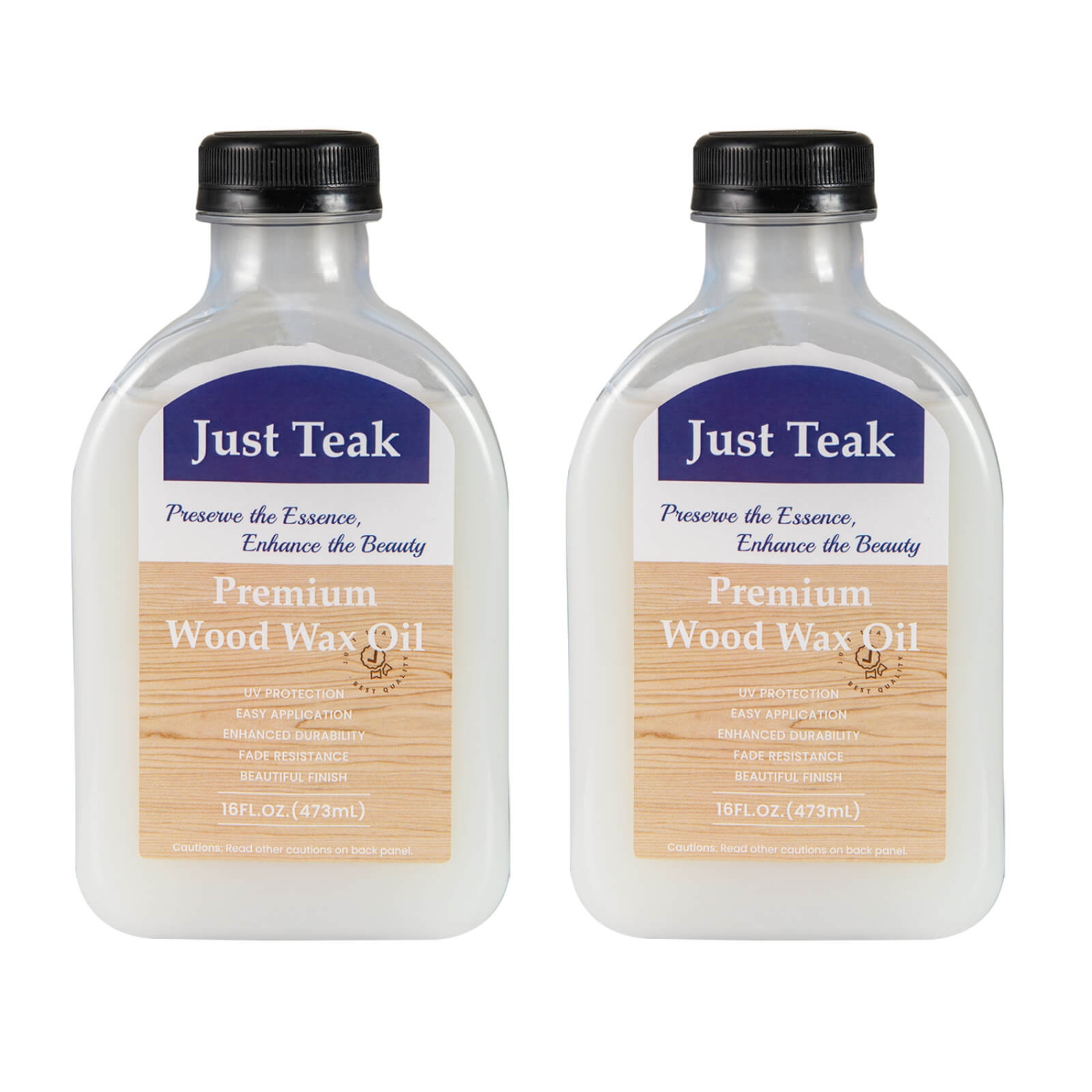 Costway 1/2 PCS Wood Wax Oil Cleaner and Brightener for Outdoor & Indoor Furniture Teak Care Kit