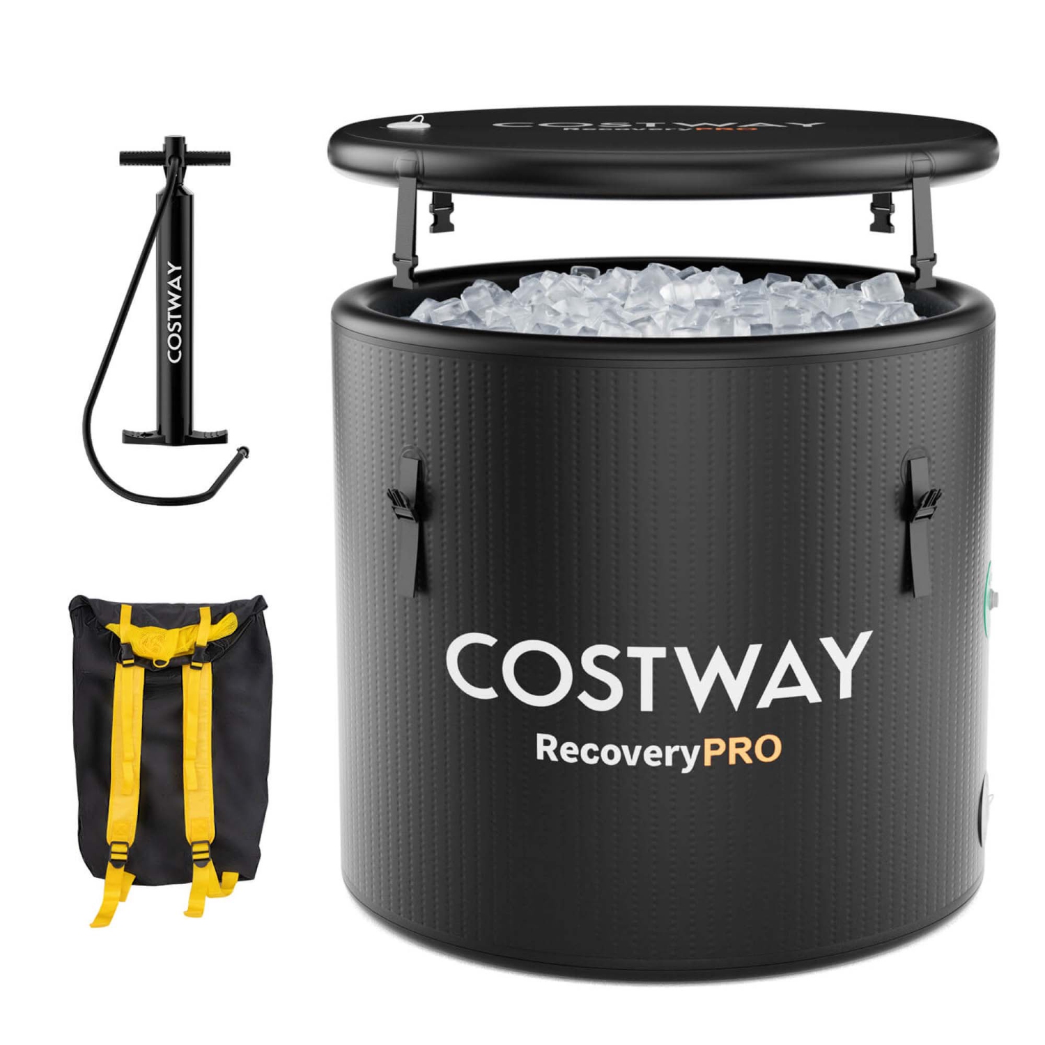 Costway 79 Gal Ice Bath Tub for Athletes with Cover for Cold Water Therapy Recovery at Home