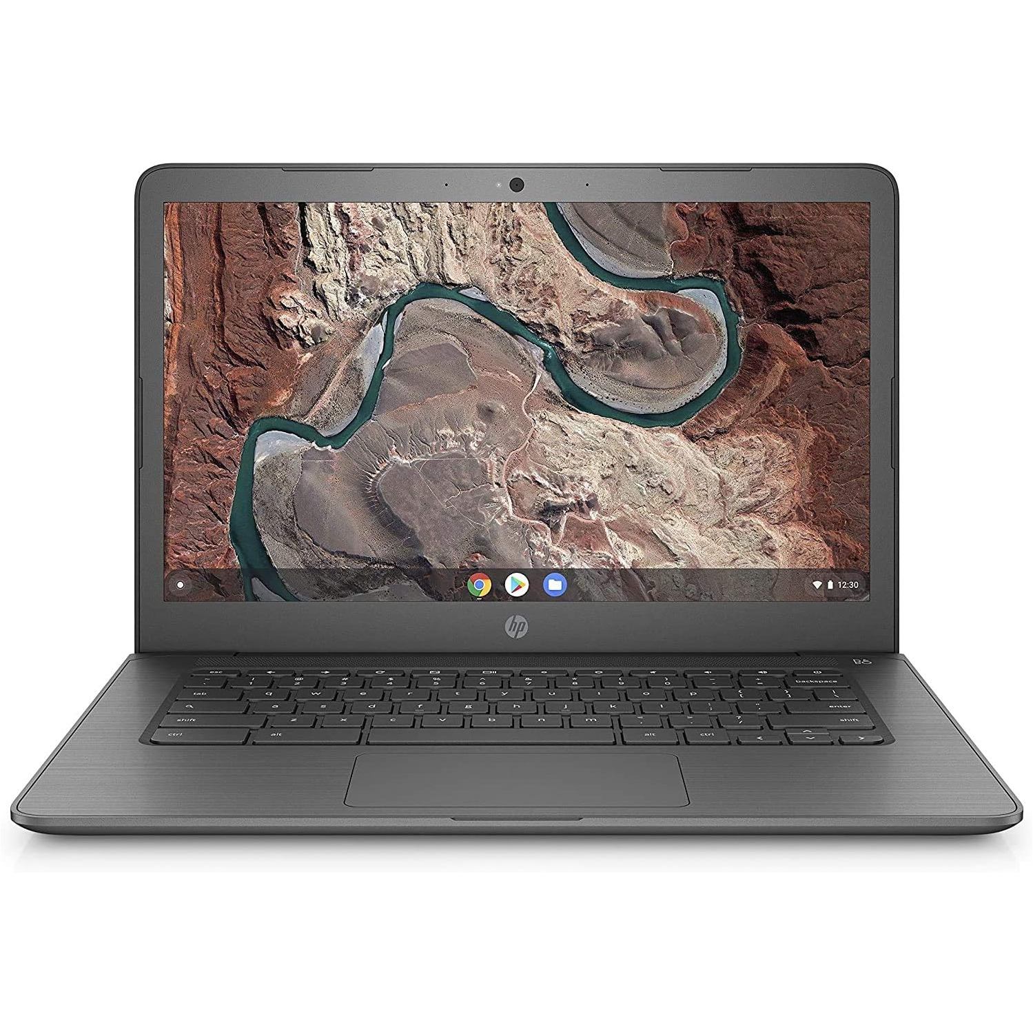 Refurbished HP Chromebook 14 HD Laptop (AMD a4-9120C, 4GB RAM, 64GB eMMC, Chrome OS) - Chalkboard Grey (14-db0002ca)
