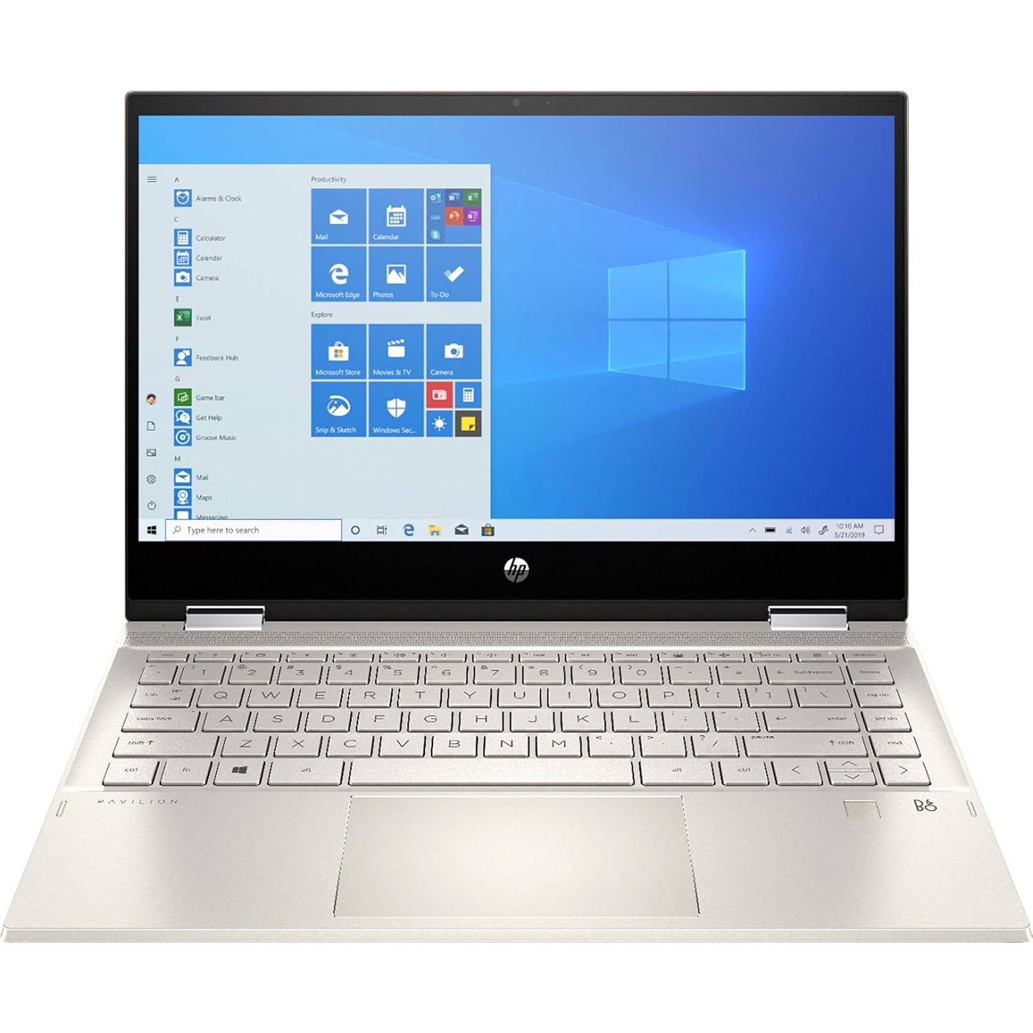 Refurbished (Good) HP Pavilion x360 2-in-1 14 TouchScreen Laptop (Intel Core i5, 8GB RAM, 256GB SSD, Windows 10) - Luminous Gold (14M-DW0023DX)