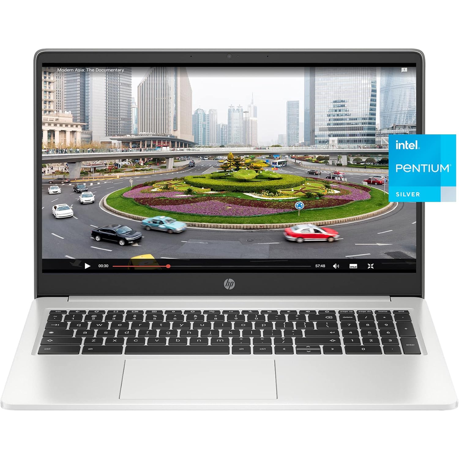 Portable Chromebook 15 6&nbsp;po FHD de HP - Argenté minéral (15a-na0020ca) - Remis à neuf (bon état)