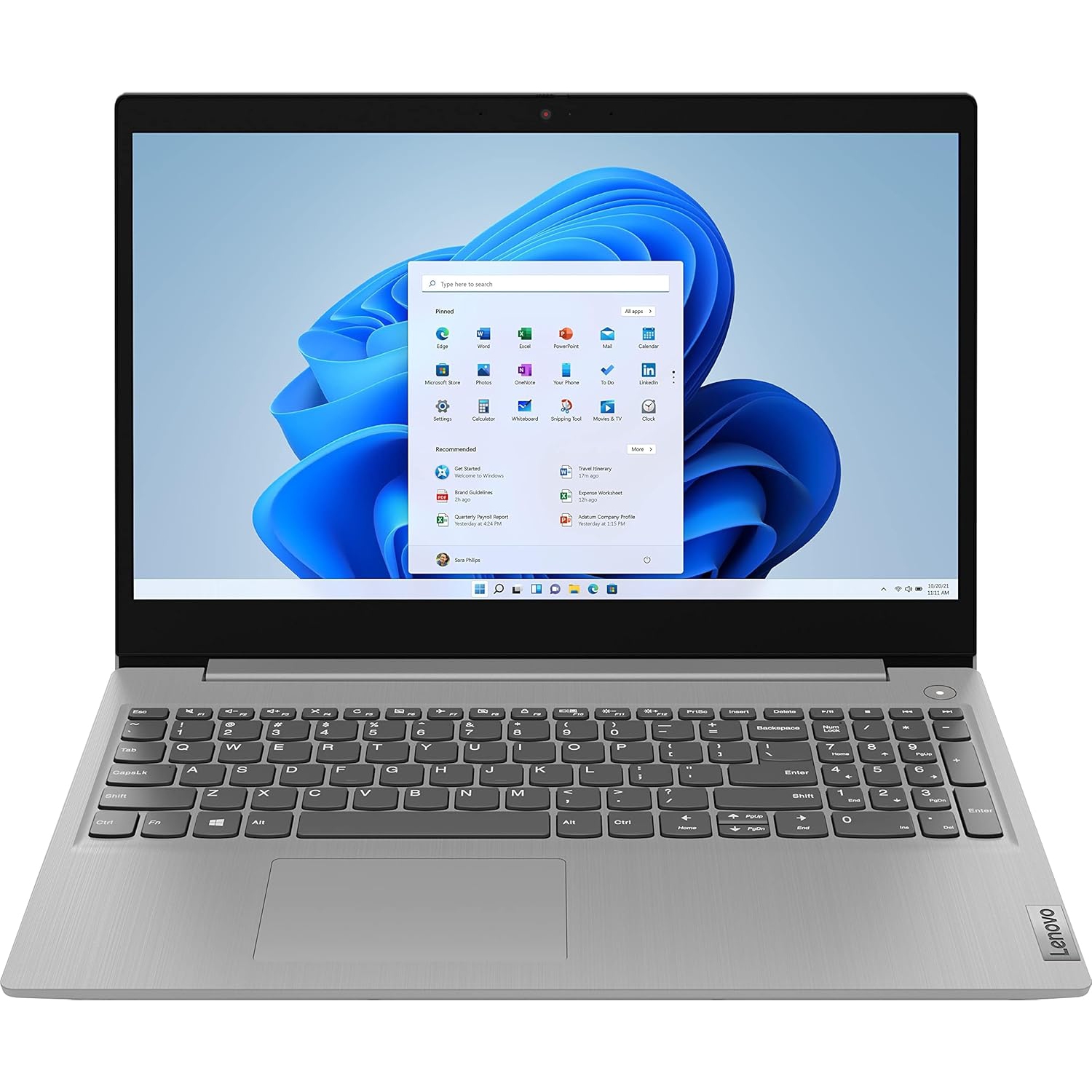 Refurbished (Good) Lenovo Ideapad 3 15.6 HD TouchScreen HD Laptop (Intel Core i3-1115G4, 8GB RAM, 256GB SSD, Windows 11) - Platinum Grey (81X800ENUS)