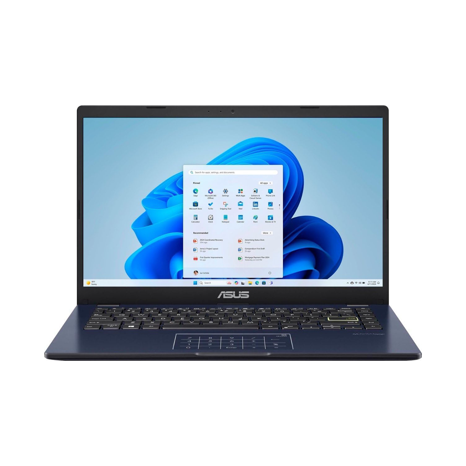Refurbished ASUS 14.0" FHD Laptop (Intel Celeron N4500, 4GB RAM, 64GB eMMC, Windows 11) - Star Black (E410KA-CL464)