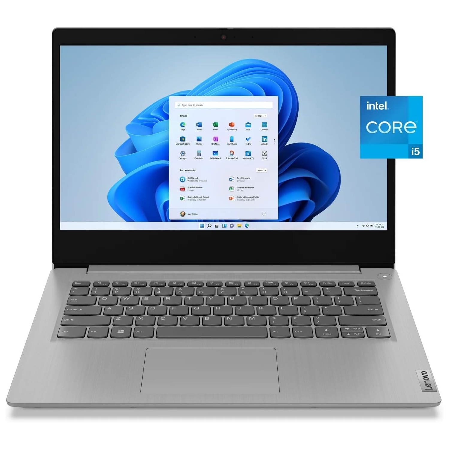 Refurbished Lenovo Ideapad 3 14 FHD Laptop (Intel Core i5-1135G7, 8GB RAM, 256GB SSD, Windows 11) - Platinum Grey (81X700FVUS)