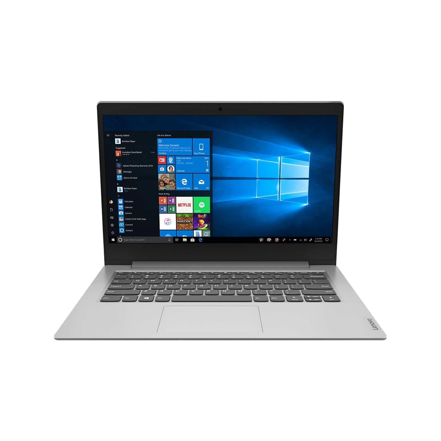 Refurbished Lenovo IdeaPad 1 14.0" FHD Laptop (Intel Celeron N4020, 4GB RAM, 128GB SSD, Windows 10 S Mode) - 81VU00A1CF