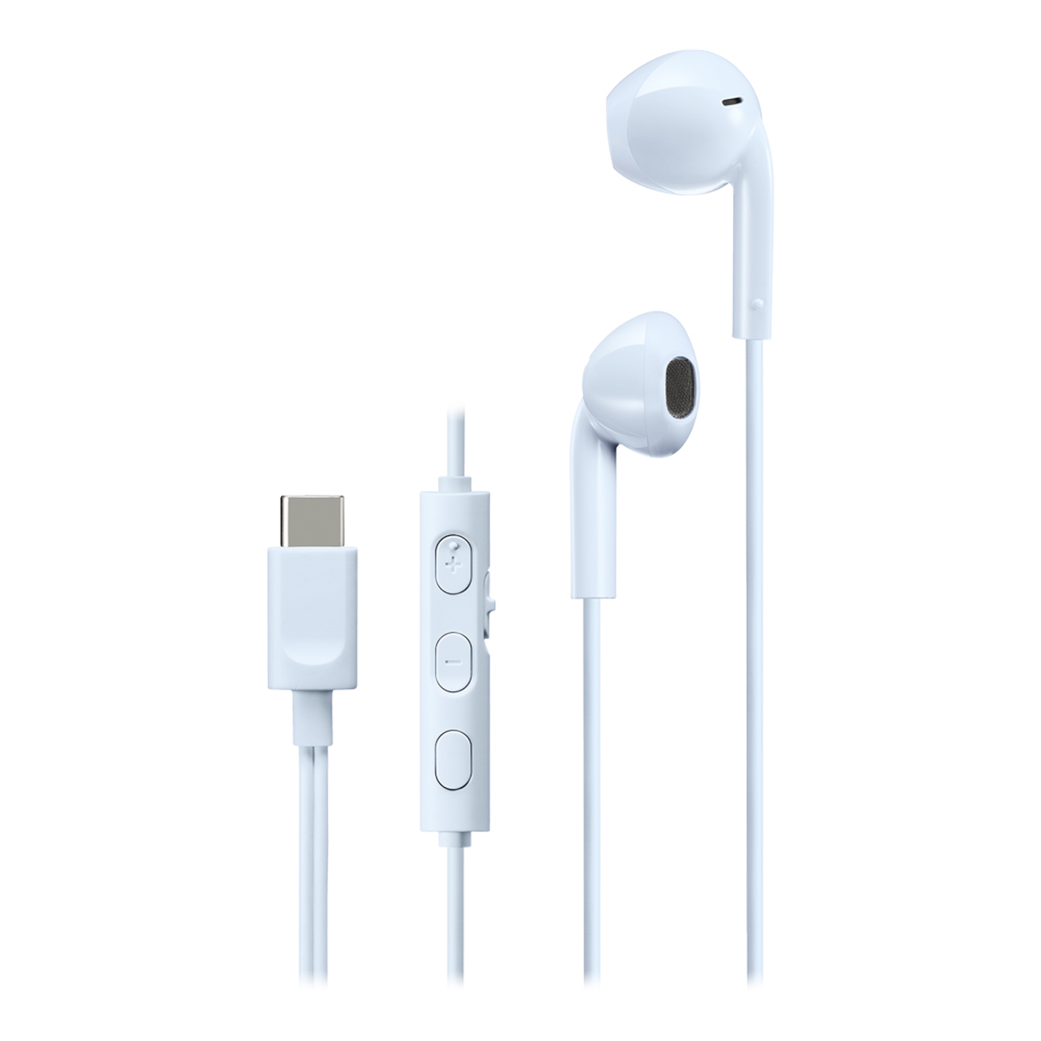 JVC – Écouteurs bouton USB de type C avec microphone intégré et télécommande, bleu