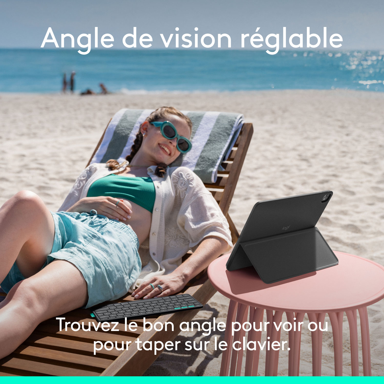 Étui-clavier Flip Folio de Logitech pour iPad Pro de 13 po/Air de 13 po (M2/M3) - Graphite